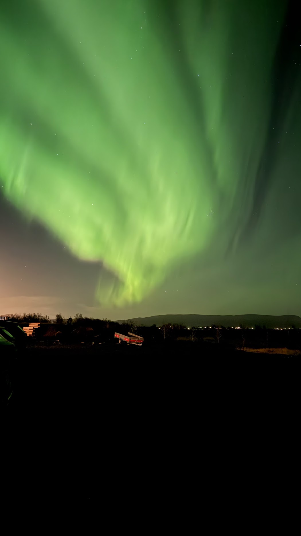 The Northern Lights from Hotel Kvika