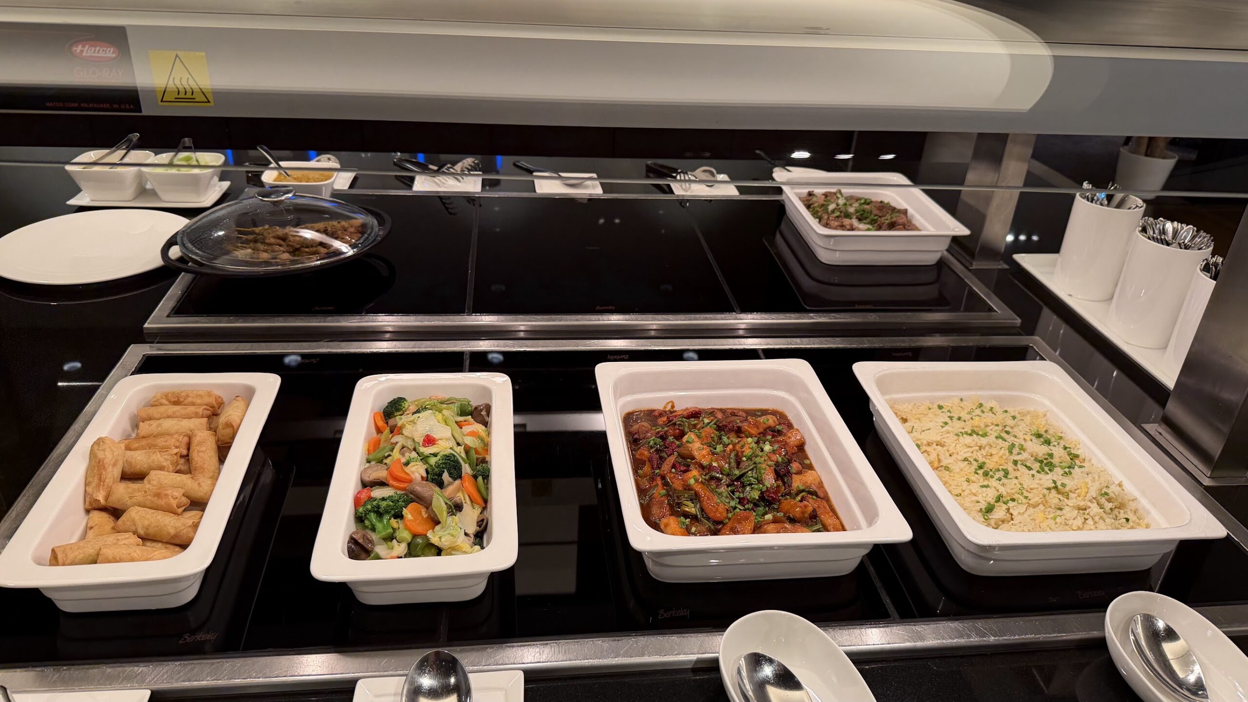 British Airways Lounge Singapore hot buffet selection