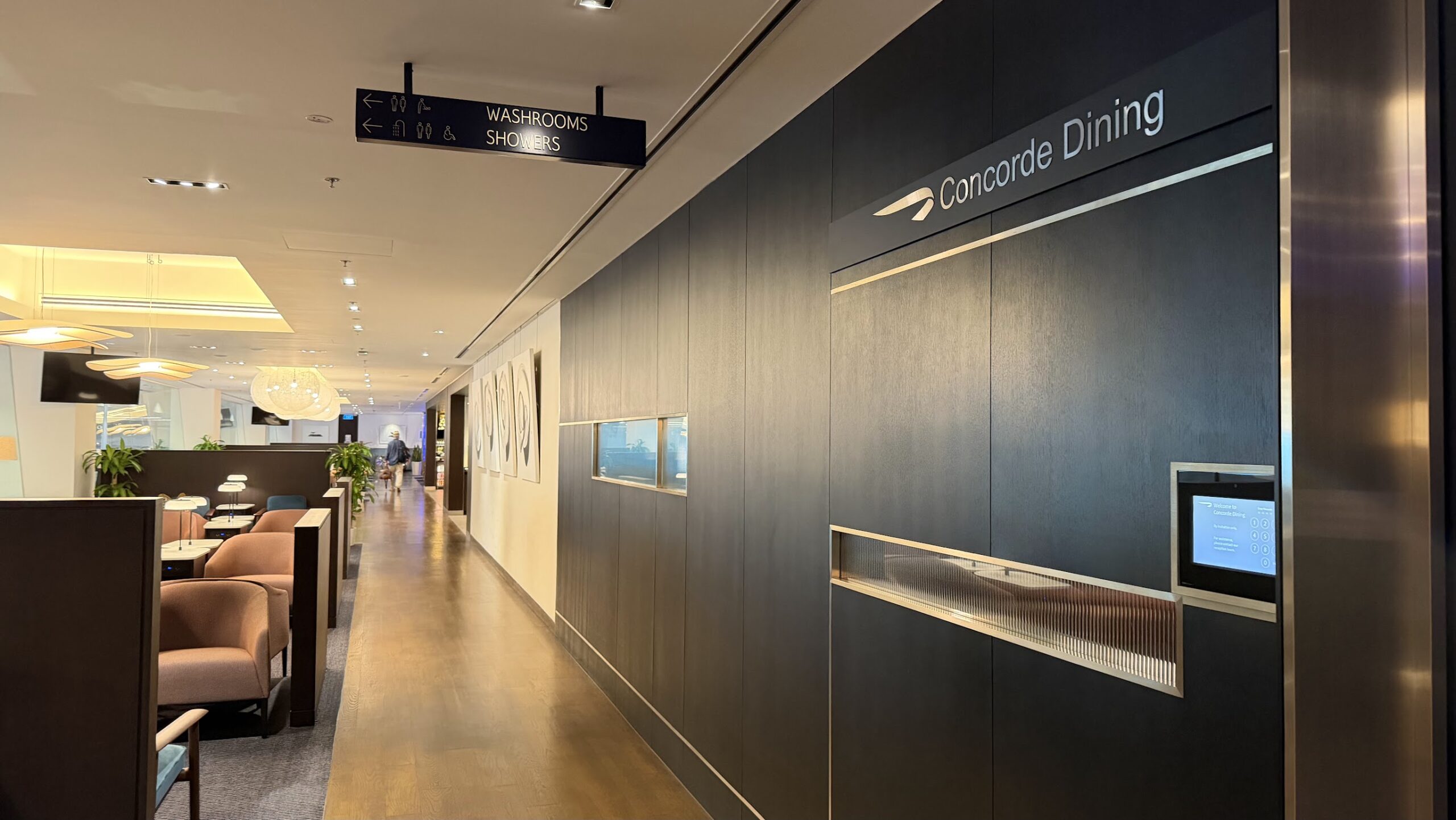 British Airways Lounge Singapore's Concorde Dining entrance