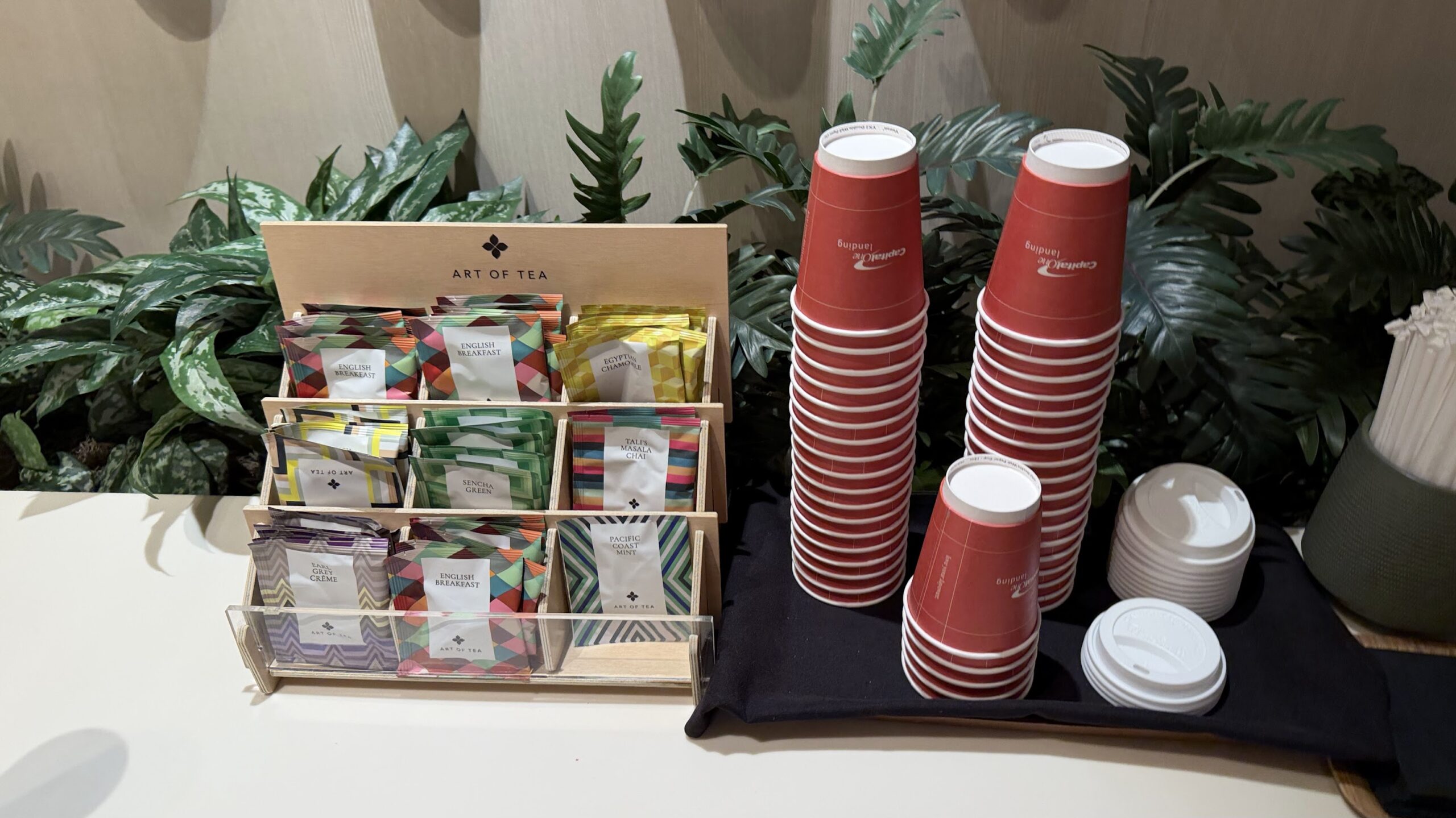 Capital One Landing DCA tea selection by Art of Tea