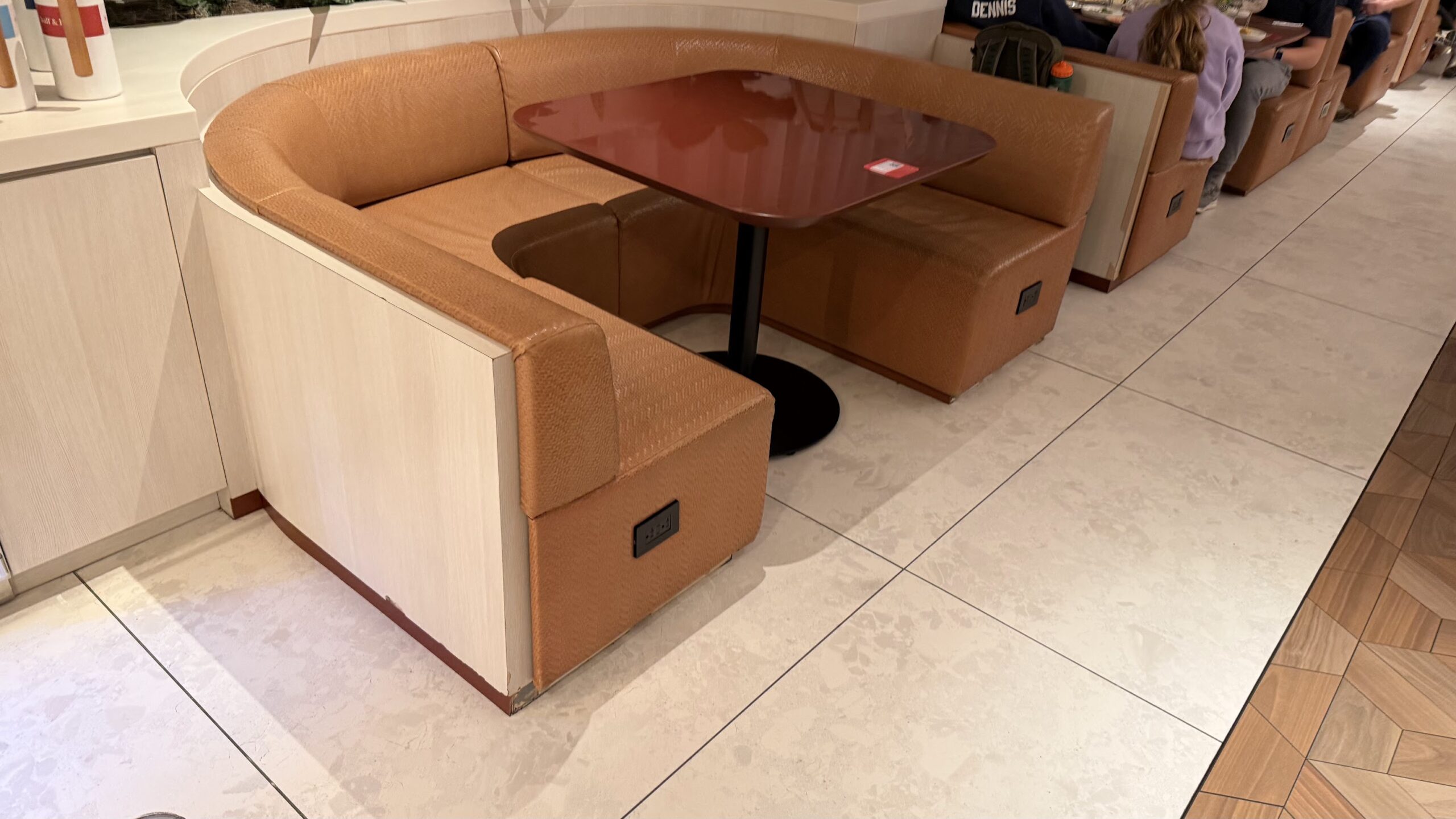 Capital One Landing DCA booth dining seats