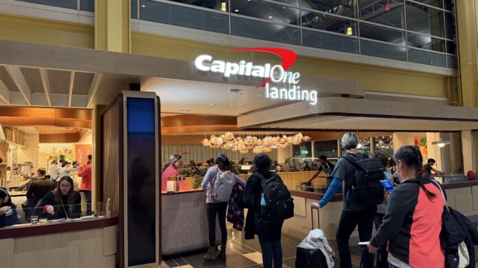 Capital One Landing DCA entrance, now with a queue