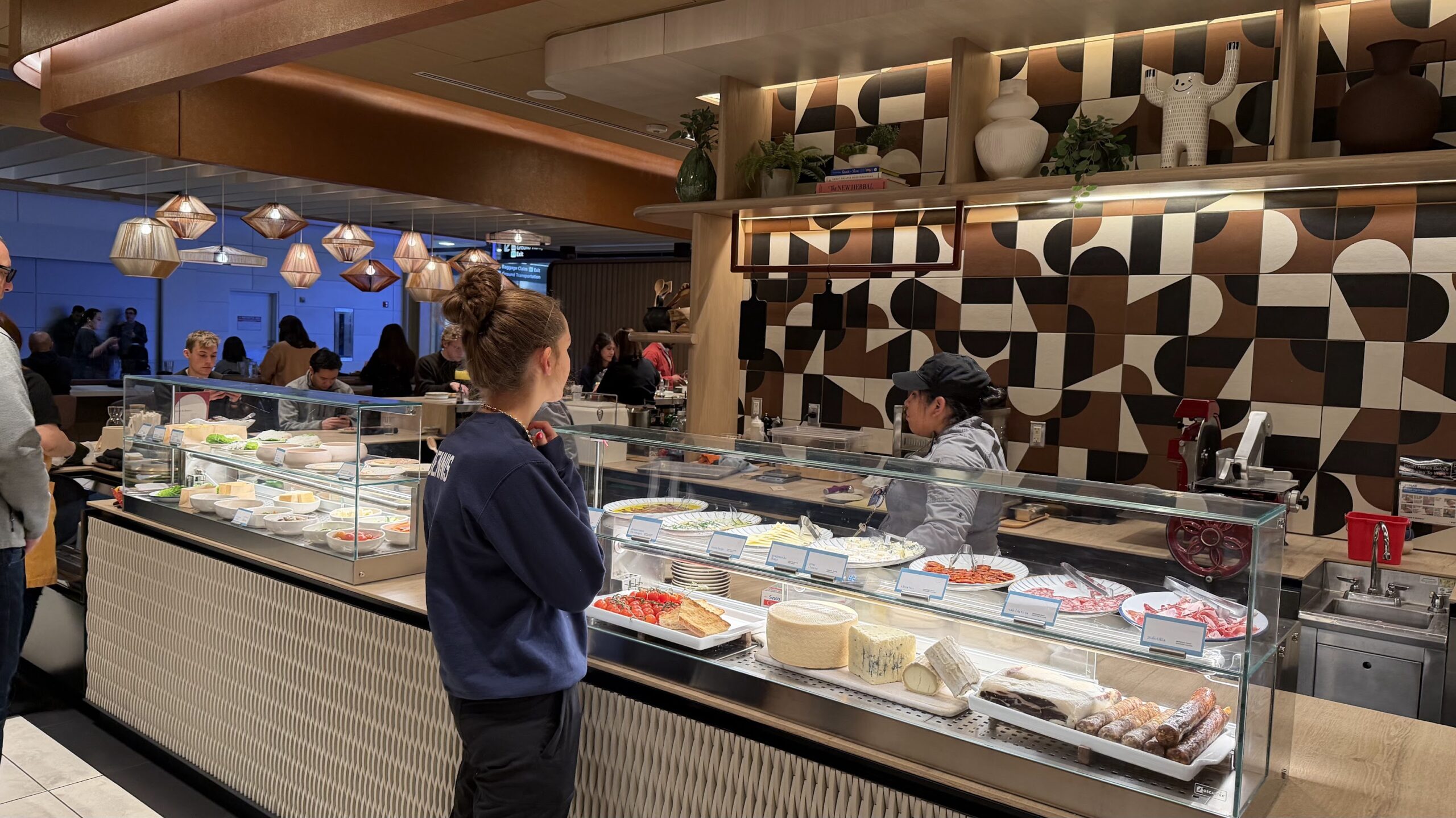 Capital One Landing DCA cold tapas and salad counter