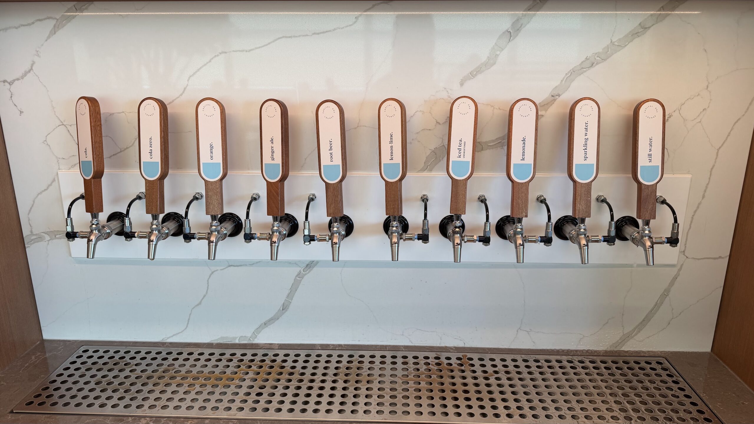 Soda-on-tap near the Small Plates Bar