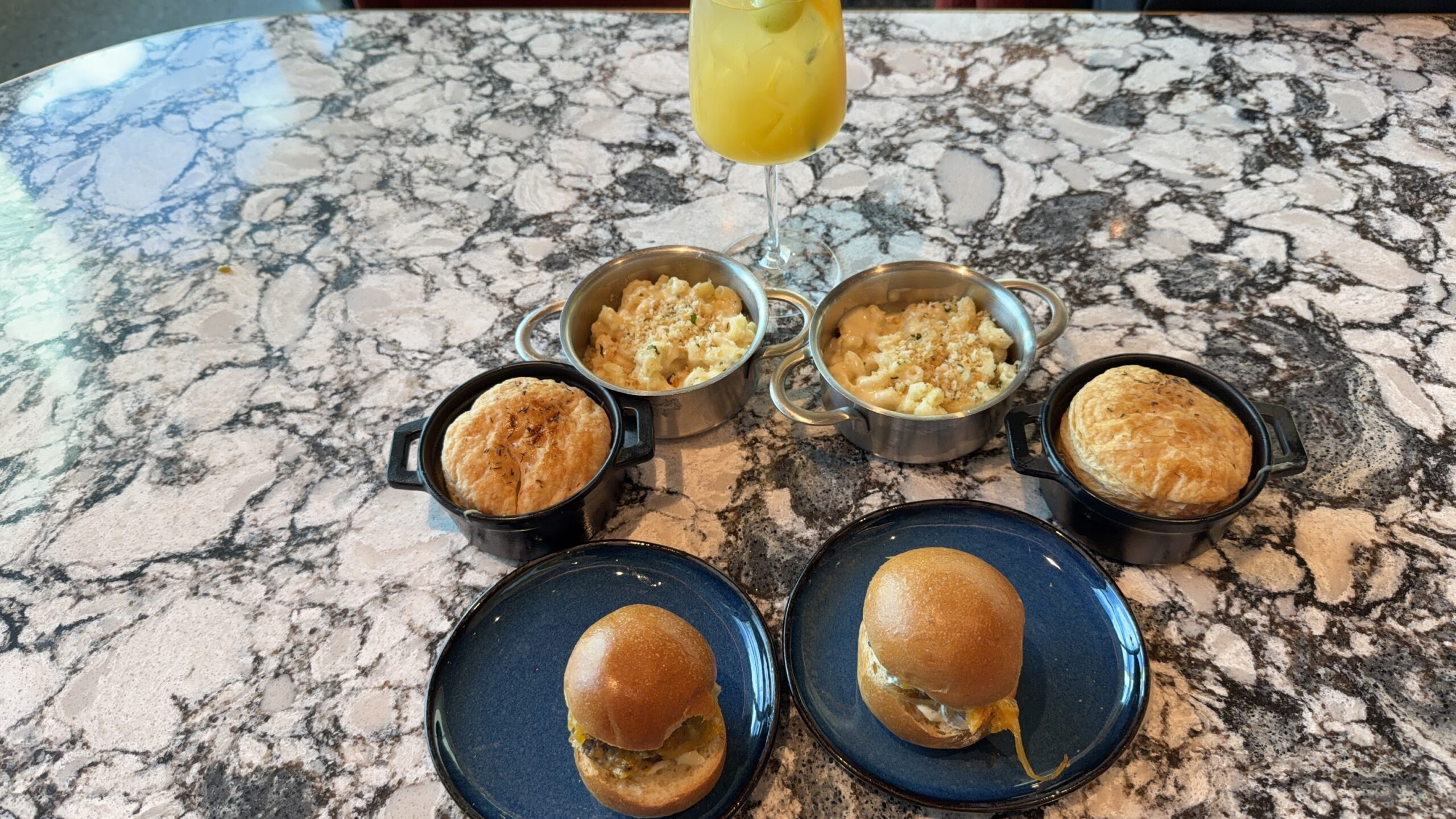 Food we ate at the Capital One Lounge JFK