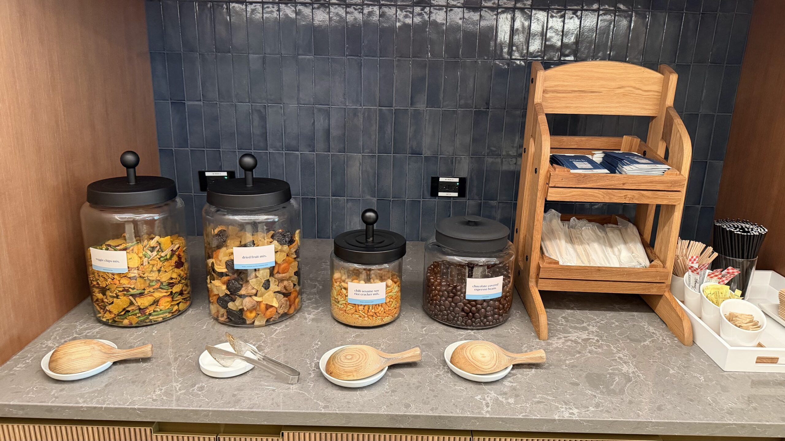 Snacks to-go at The Bodega within Capital One Lounge JFK