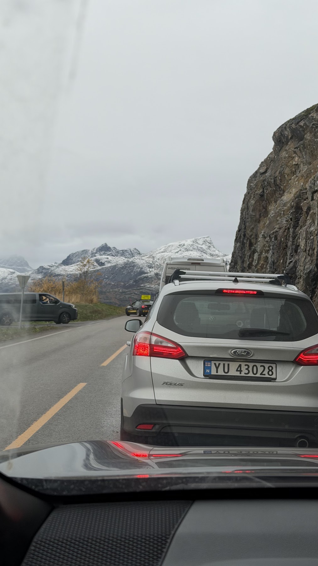 Waiting for escort convoy at the Nappstraumen Tunnel
