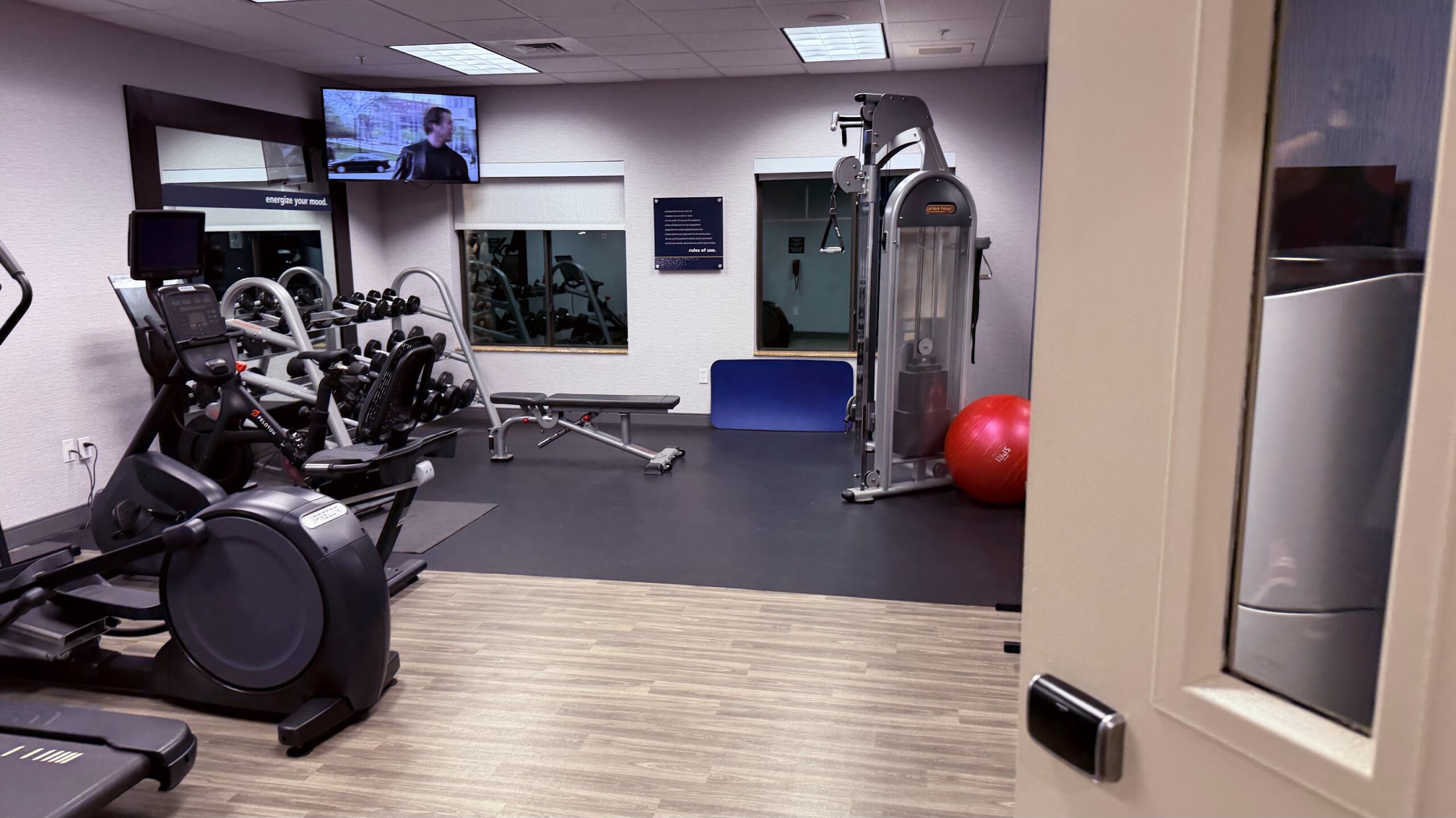 Hampton Inn & Suites San Luis Obispo gym on the first floor