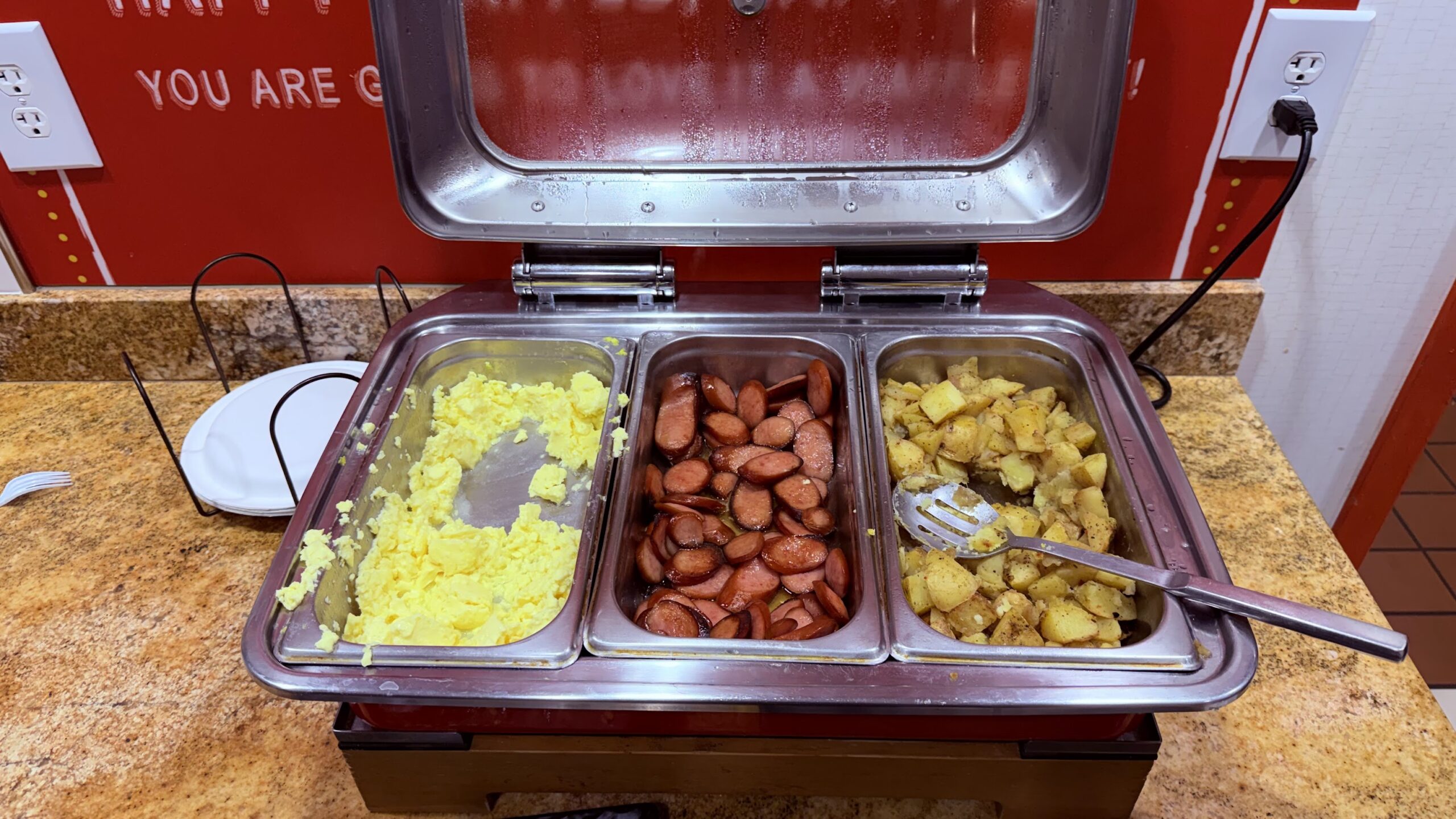 Hampton Inn & Suites San Luis Obispo hot breakfast selection