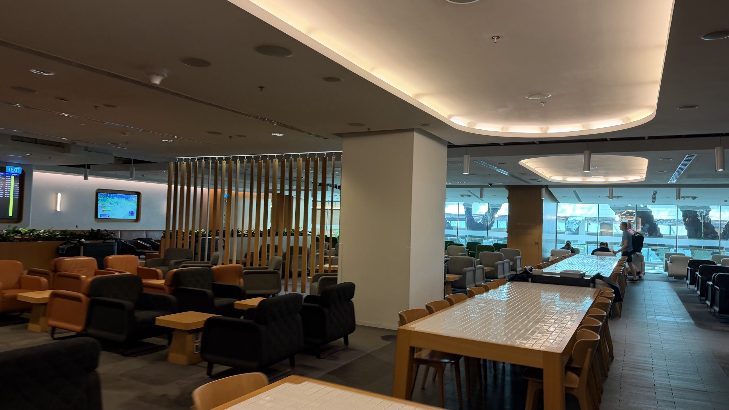 Qantas Business Lounge Singapore seating area