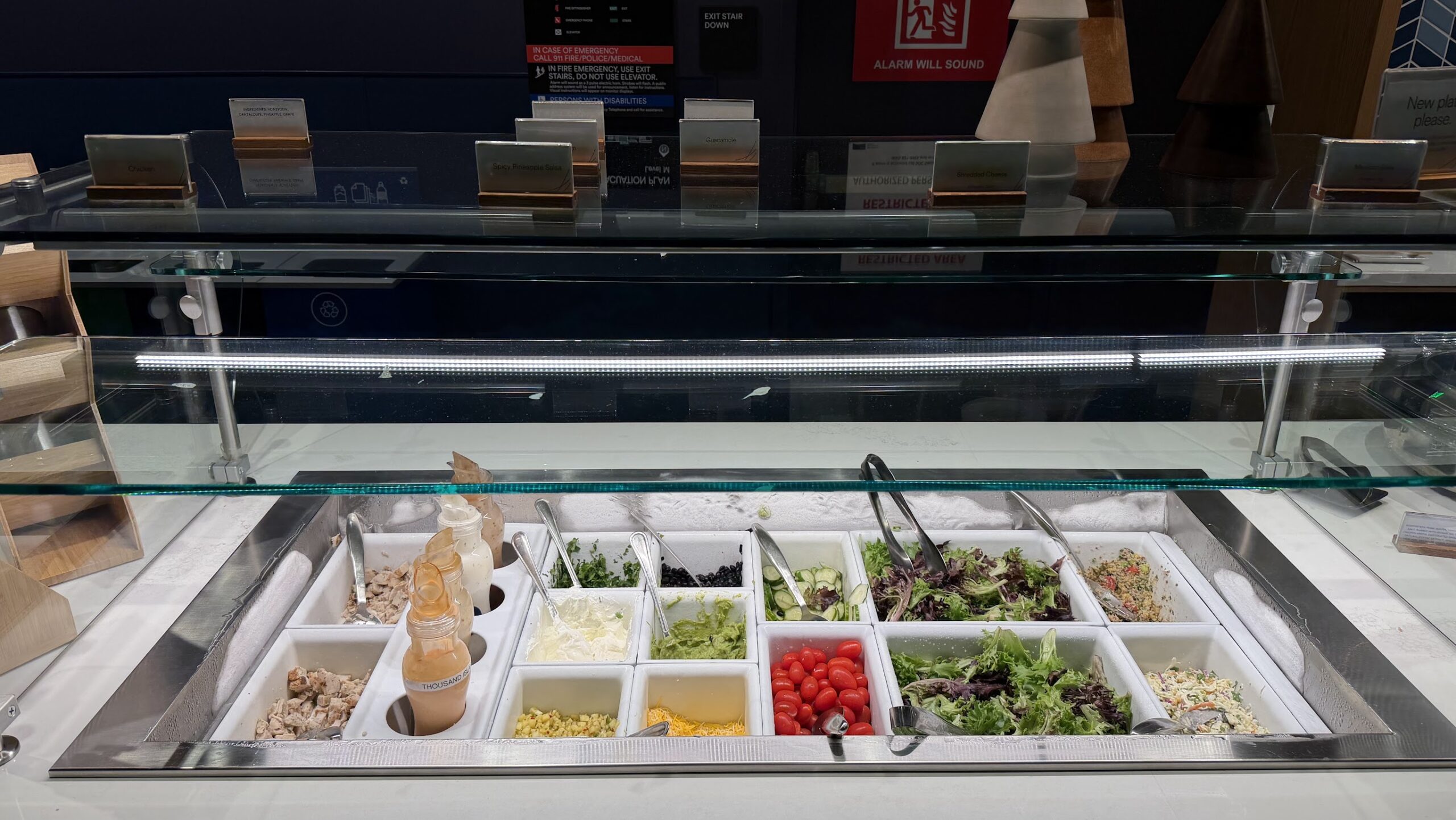 Alaska Airlines Lounge SFO salad