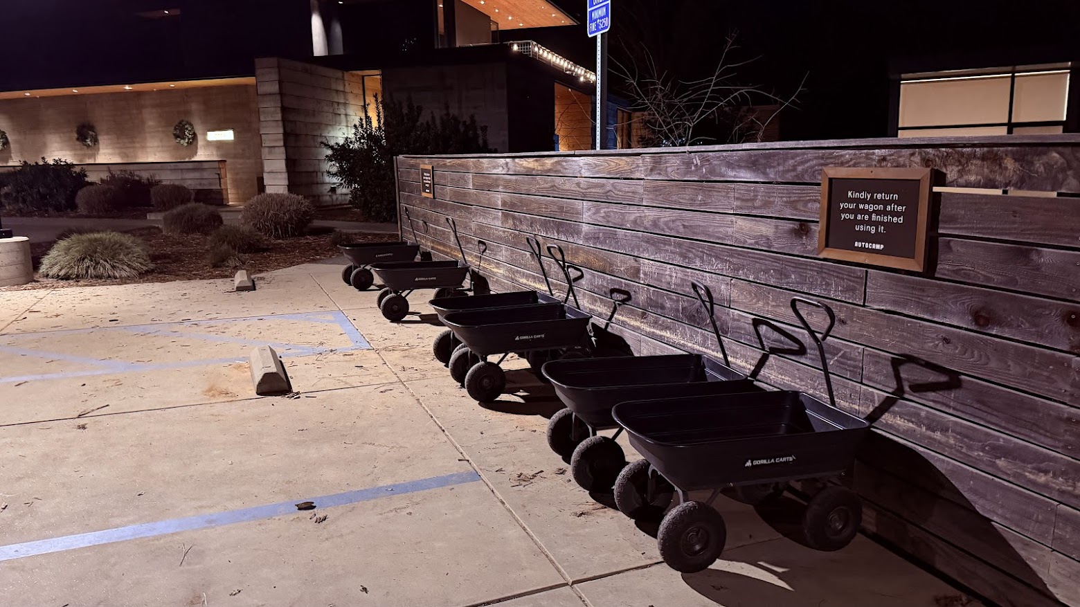 A row of Gorilla Carts for you to carry your luggages