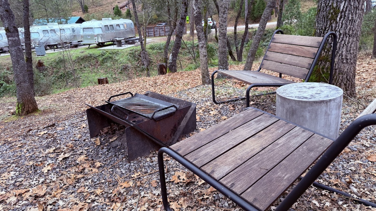 Barbecue pit outside our Explorer Suite