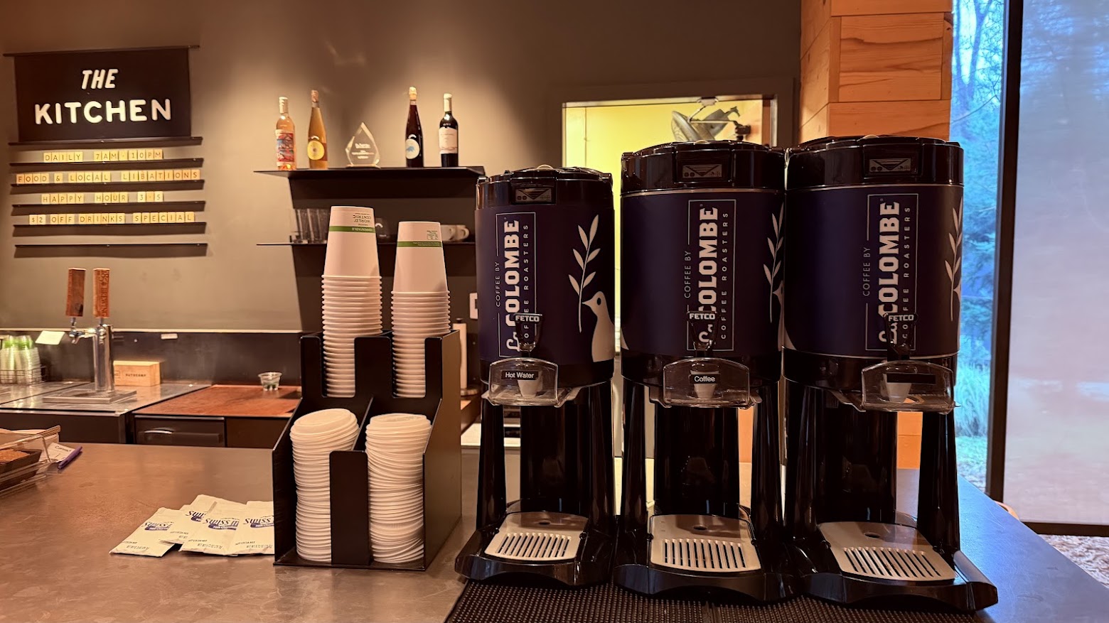 Breakfast coffee at the Clubhouse