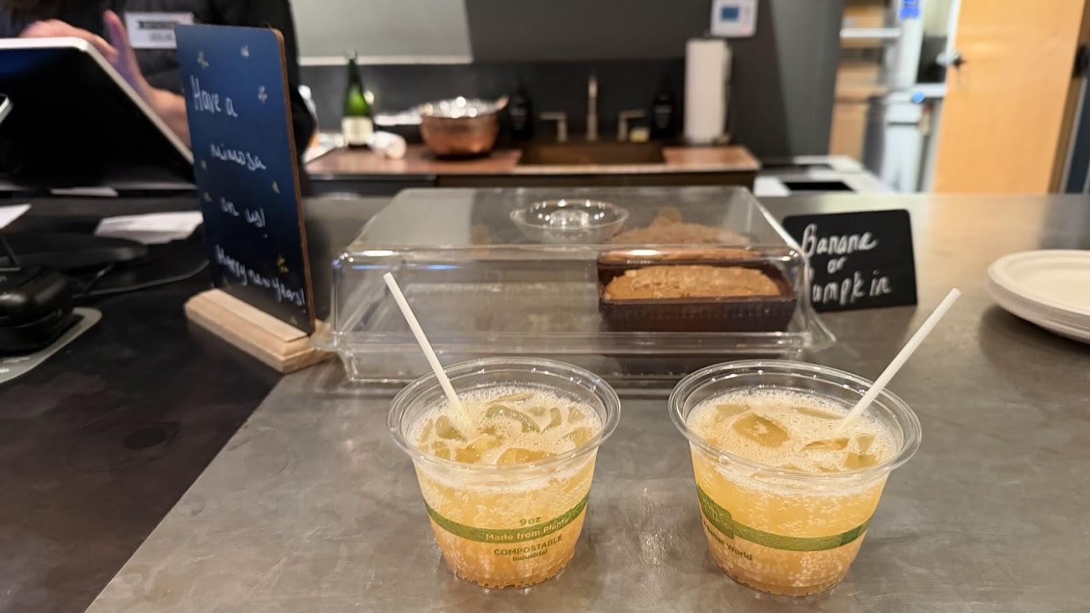 Mimosas on New Year's day