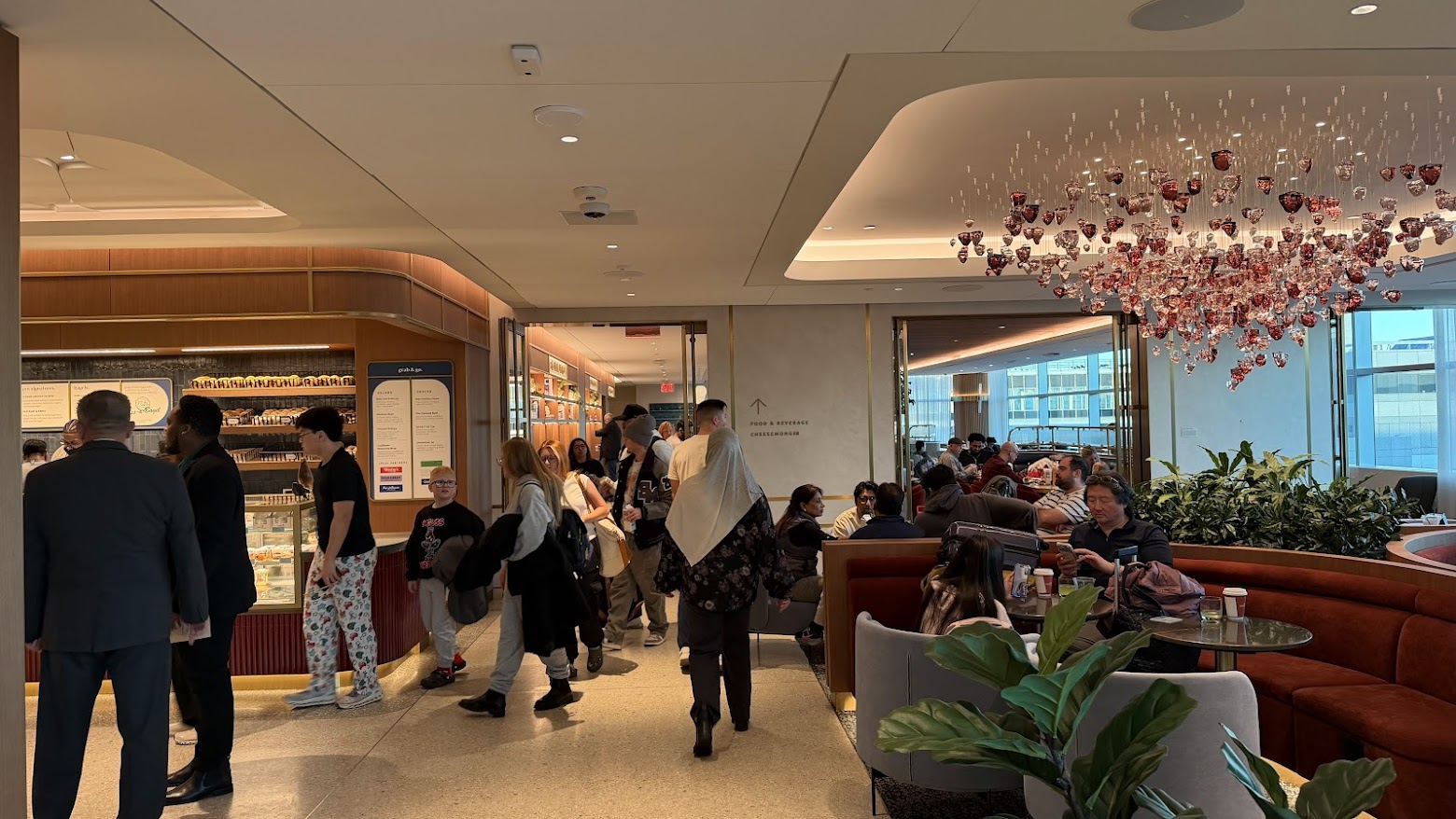 Central area of the Capital One Lounge JFK