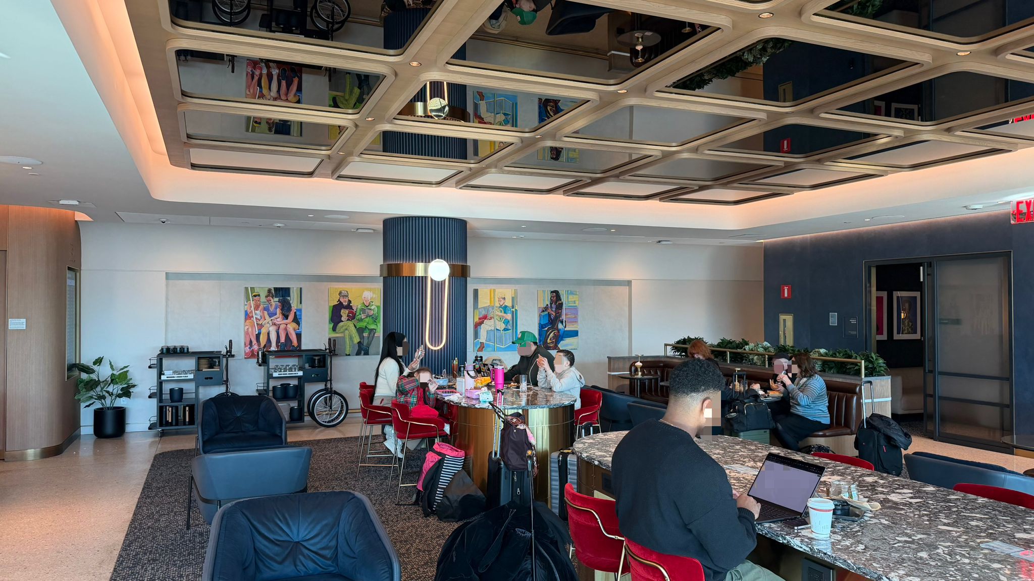 Capital One JFK seating area near the bar