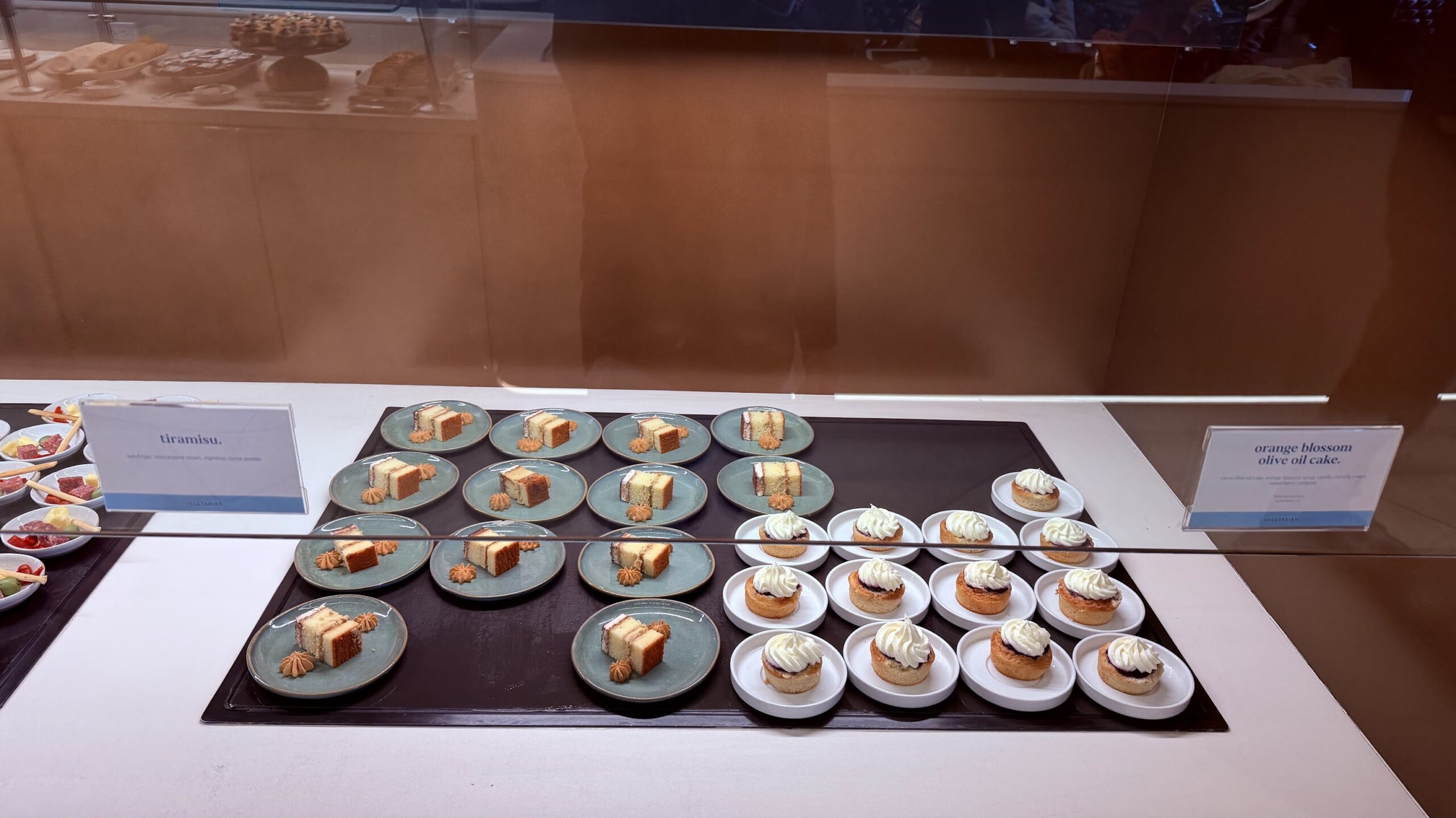 Capital One LAS tiramisu and orange blossom cake