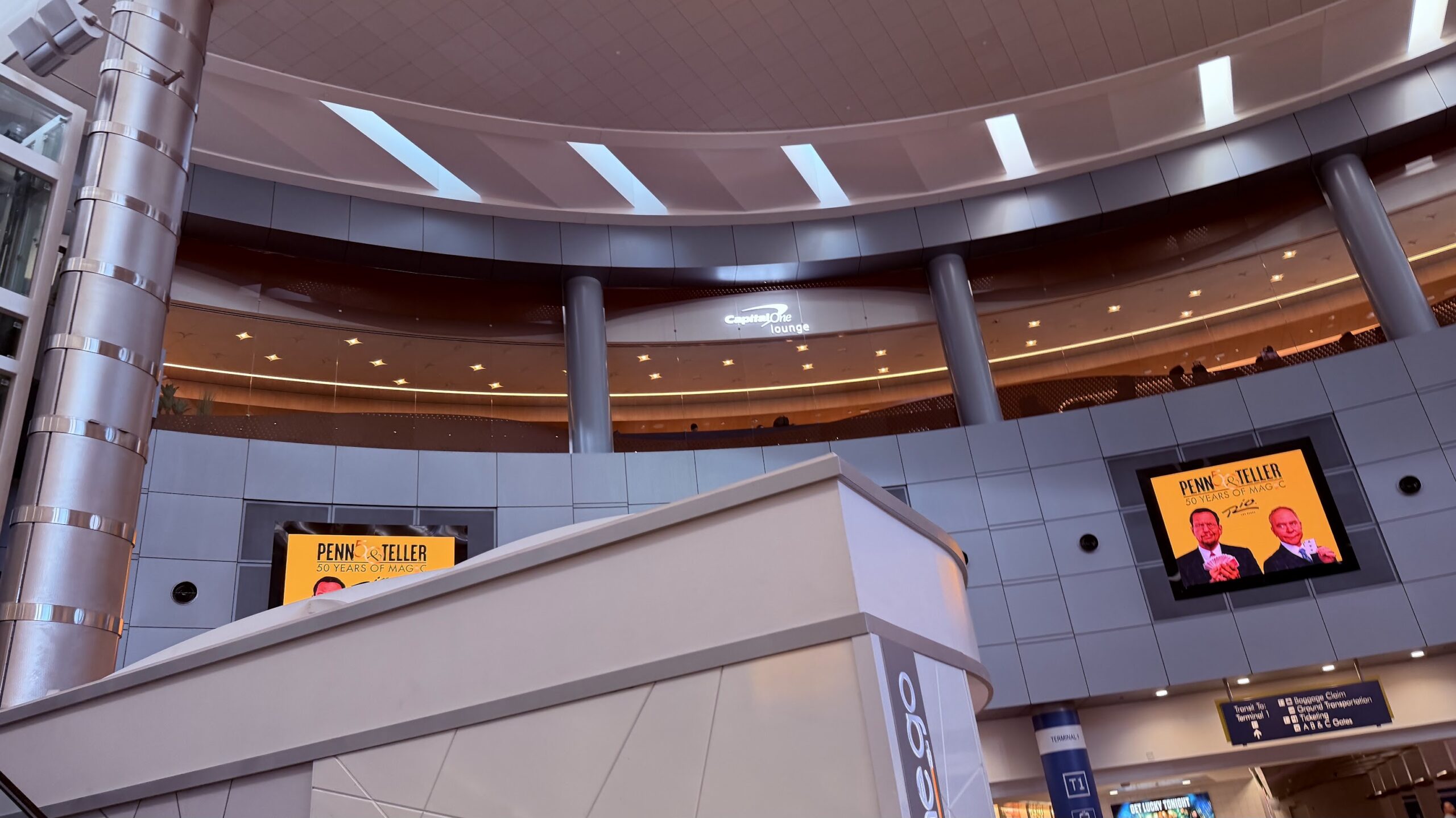 View of Capital One LAS from the Concourse D rotunda