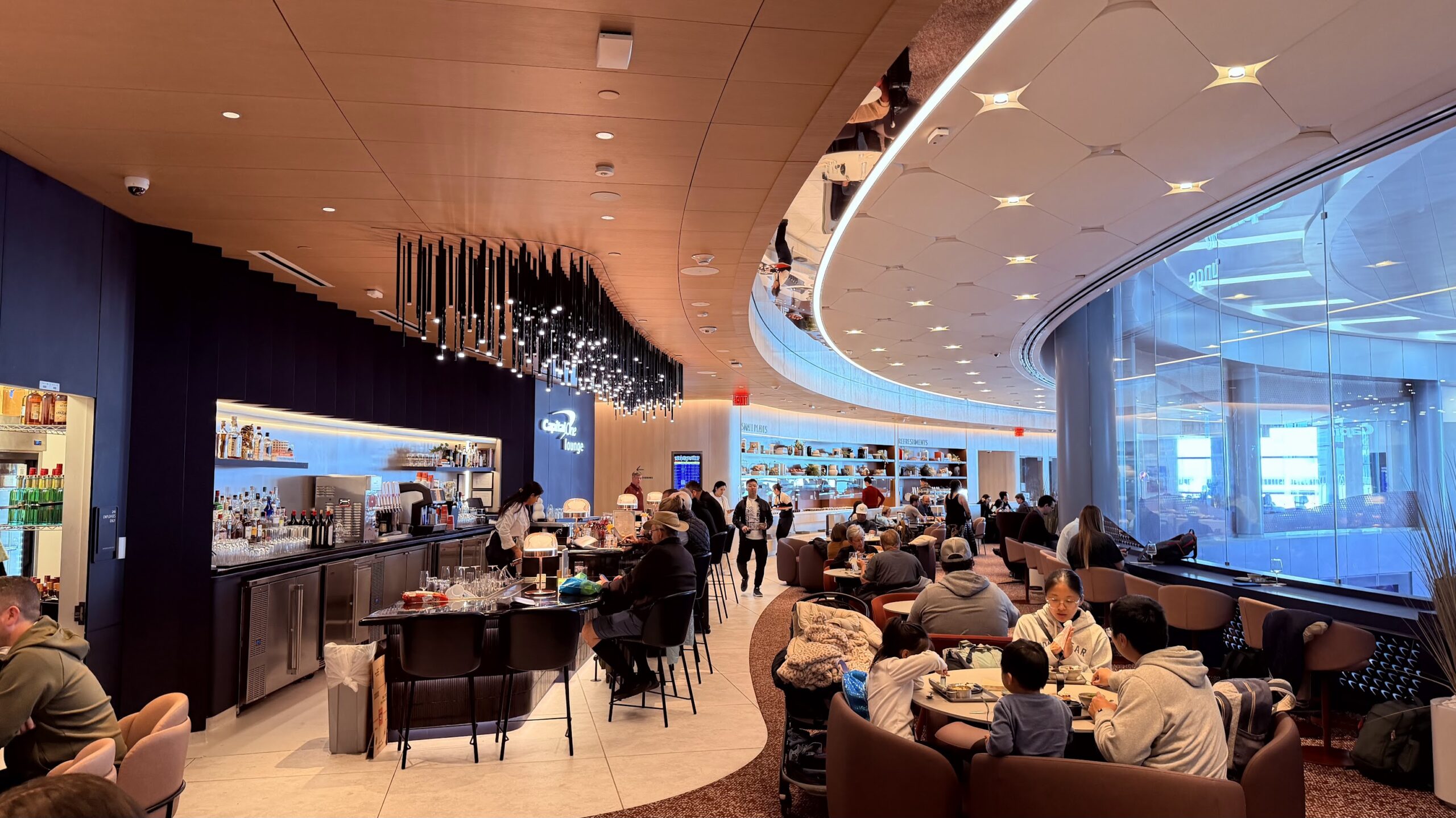 View of the various Capital One LAS seating areas