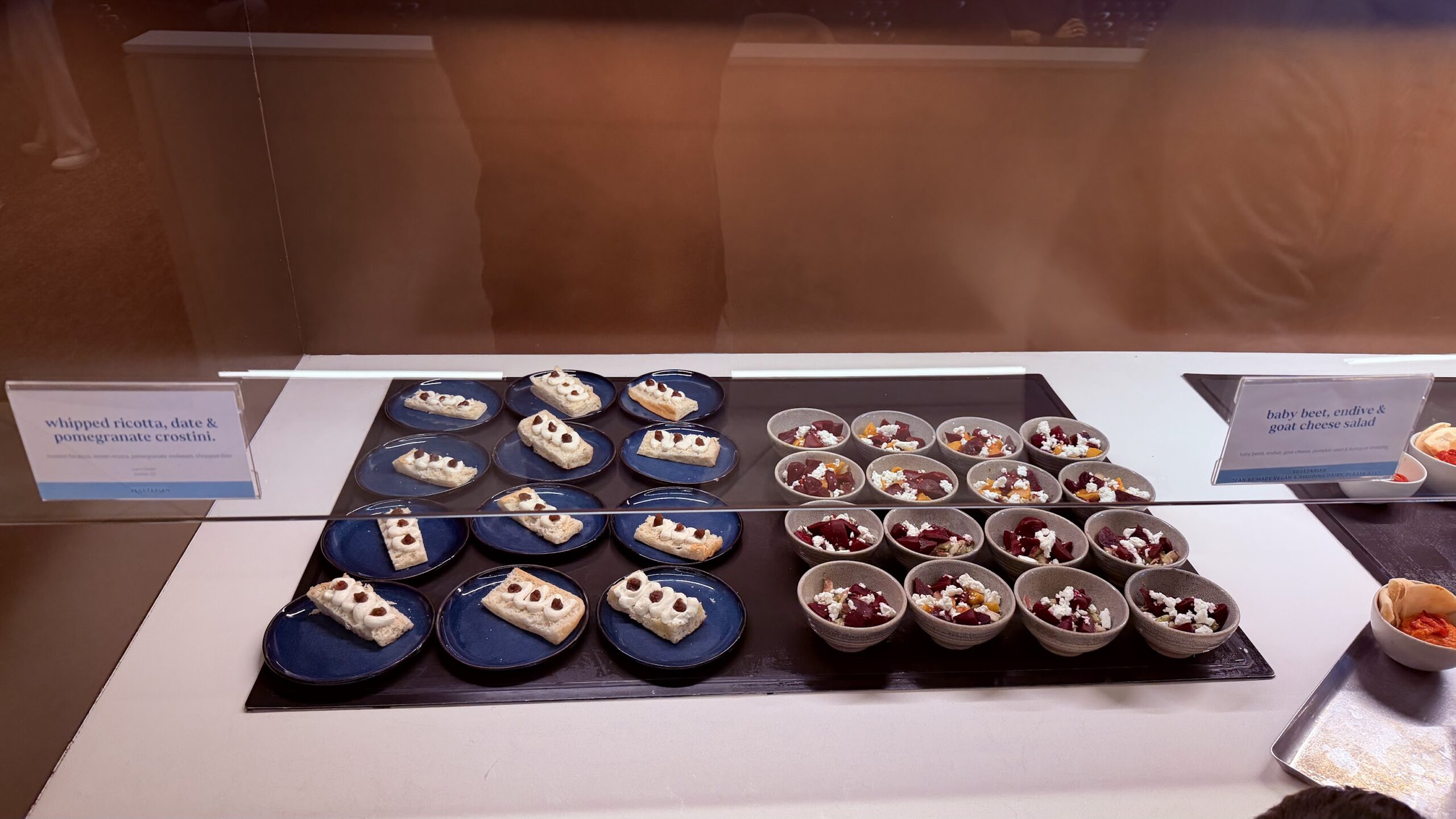 Capital One LAS whipped ricotta and baby beet small plates