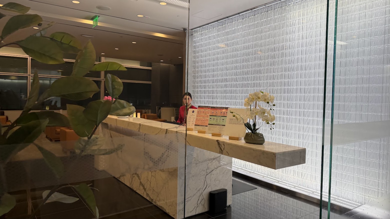 Cathay Pacific Lounge SFO reception