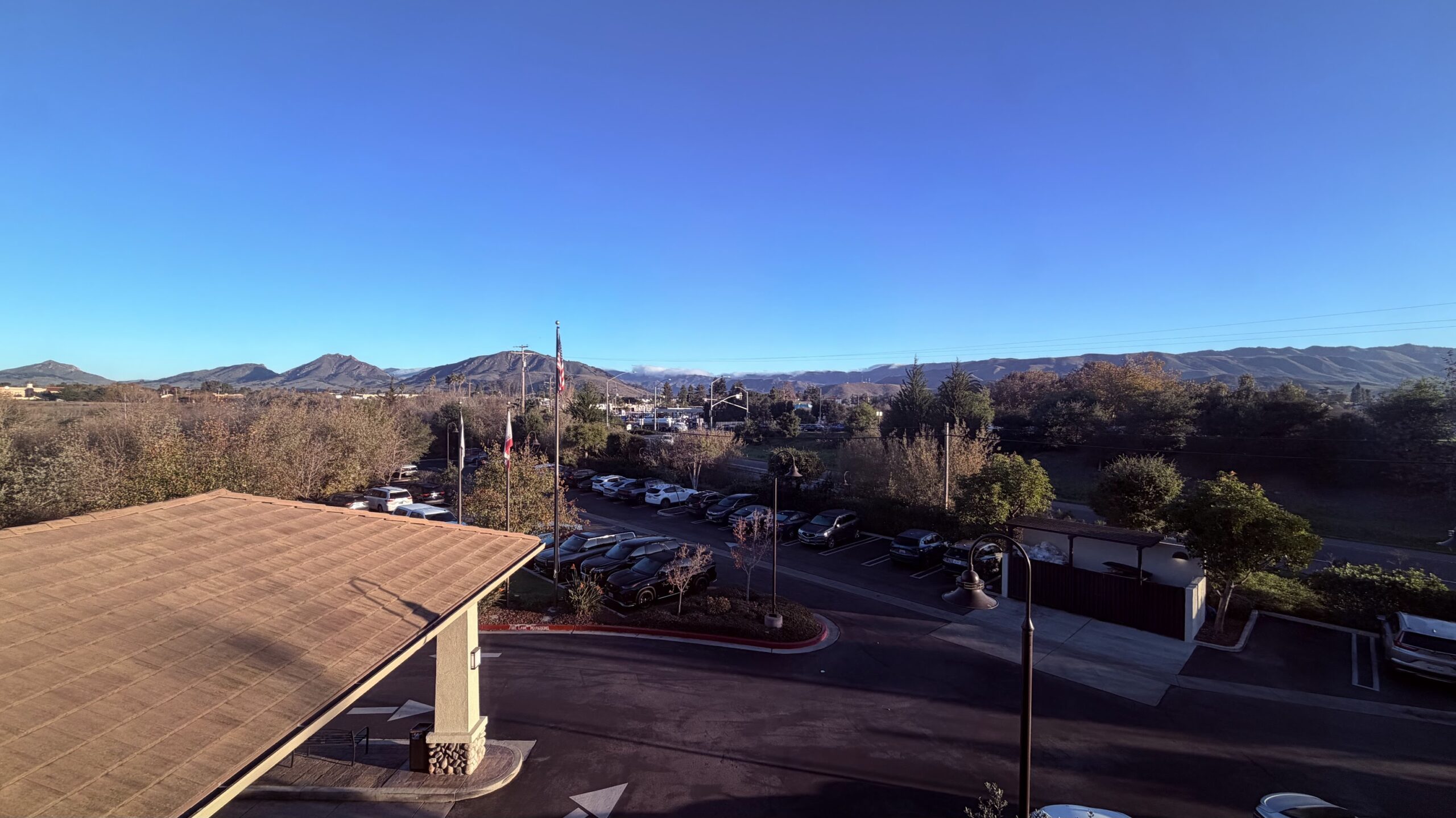 View of Los Osos Valley Road from our room