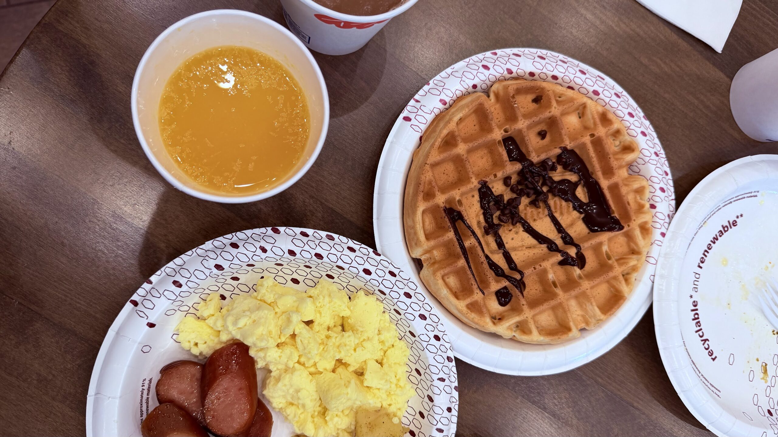 Our breakfast at the Hampton Inn & Suites San Luis Obispo