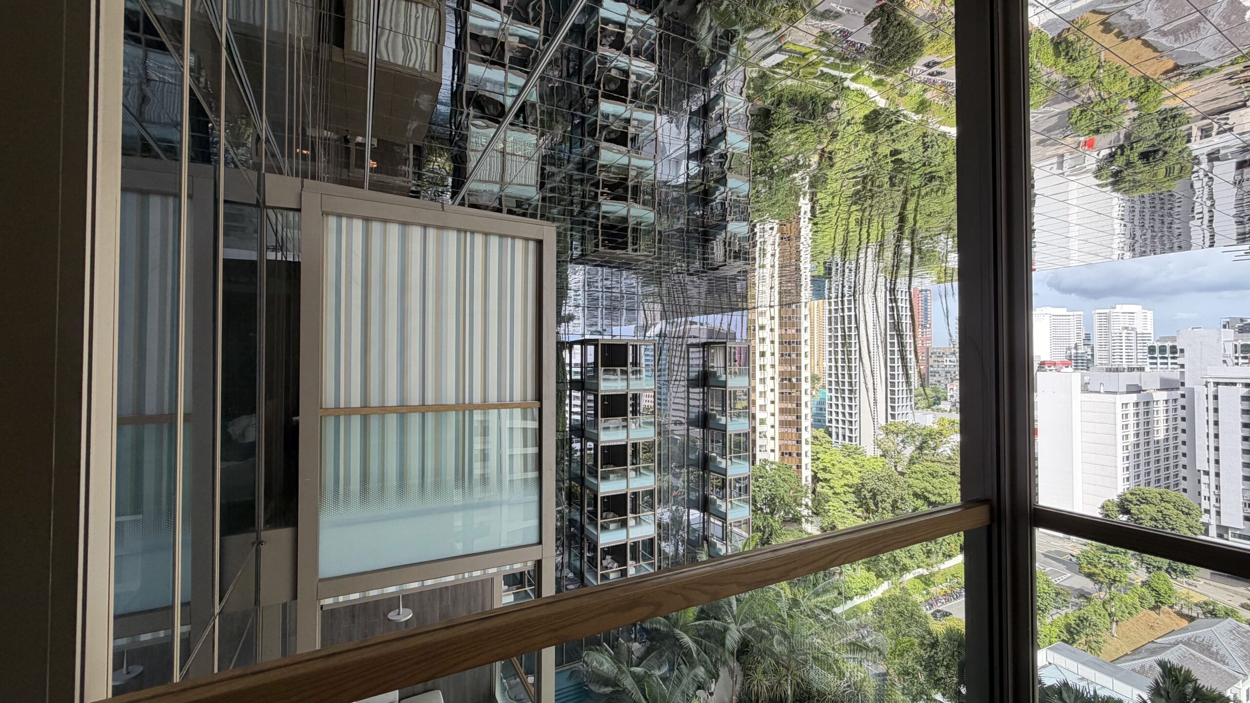 Overlooking the neighbouring room from our Beach Terrace Balcony King room