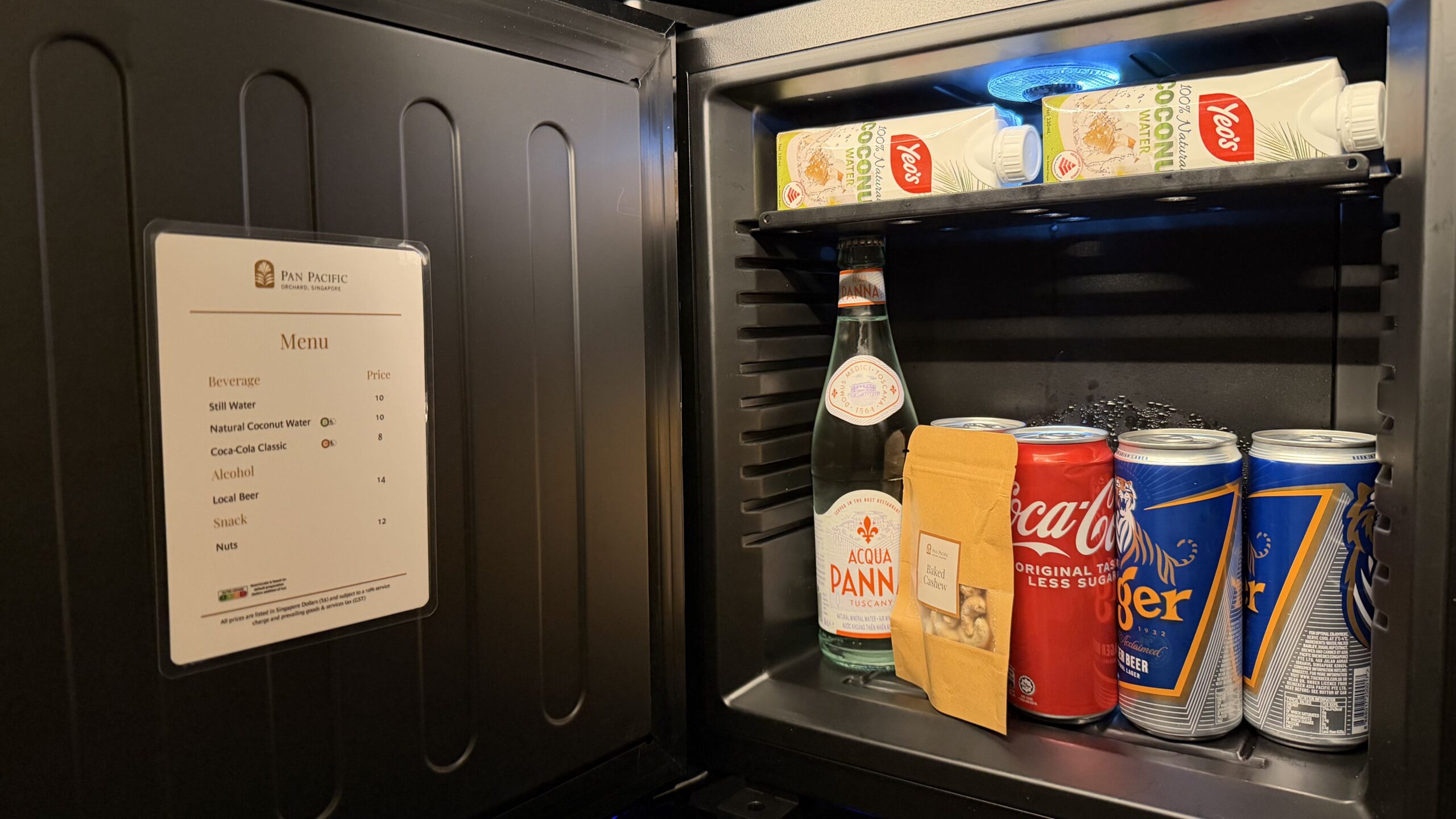 Pan Pacific Orchard minibar