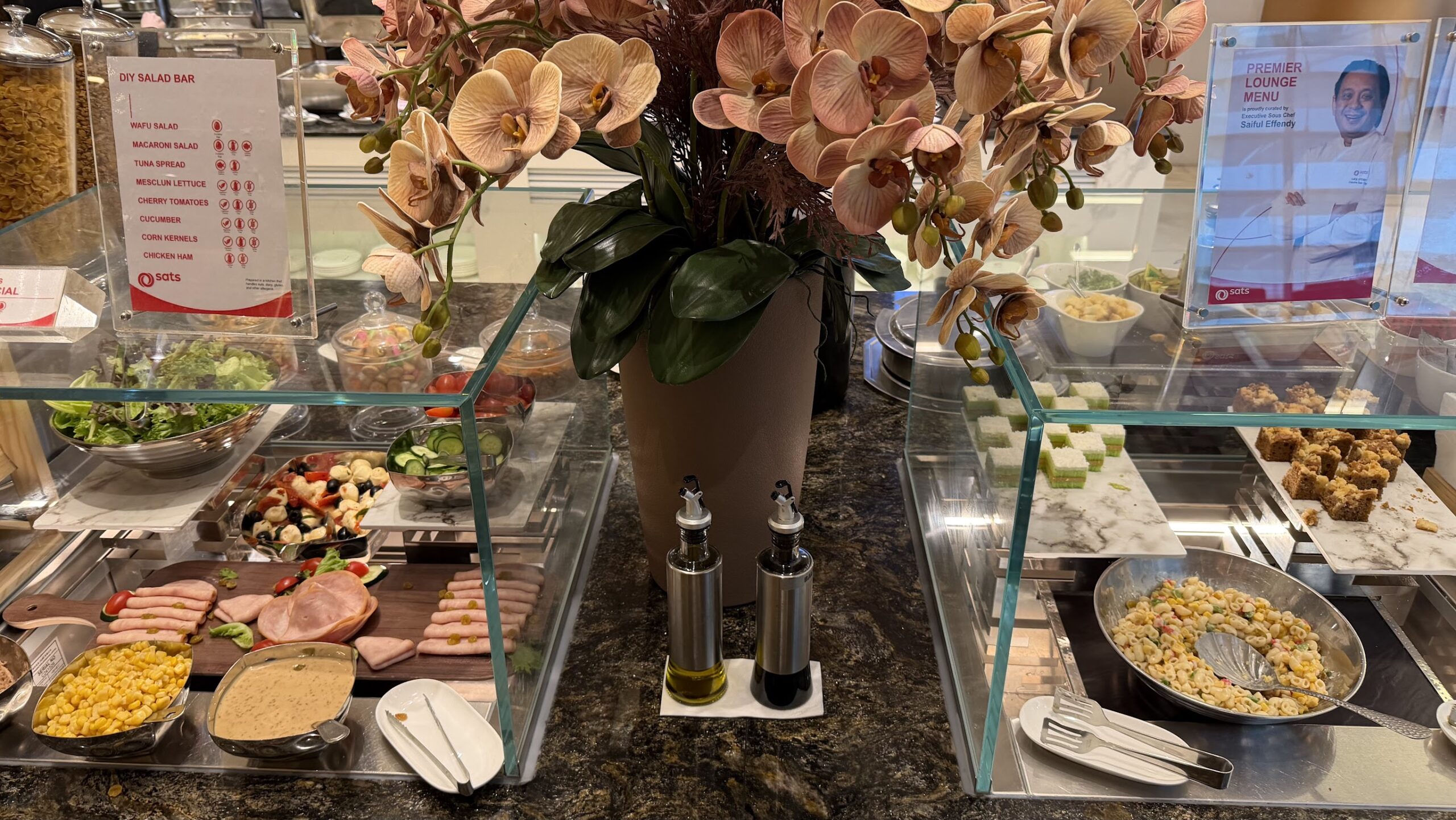 SATS Premier Lounge T3 buffet selection