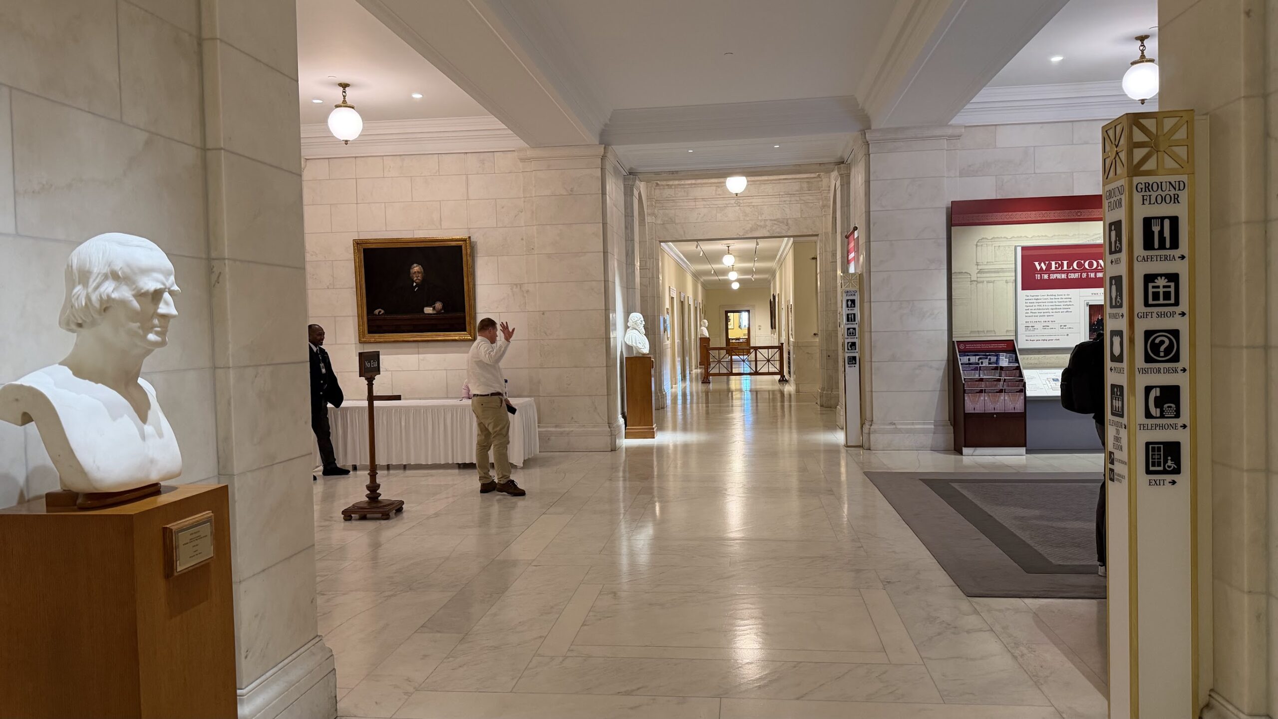 The Supreme Court of the United States visitor exhibits on the ground floor