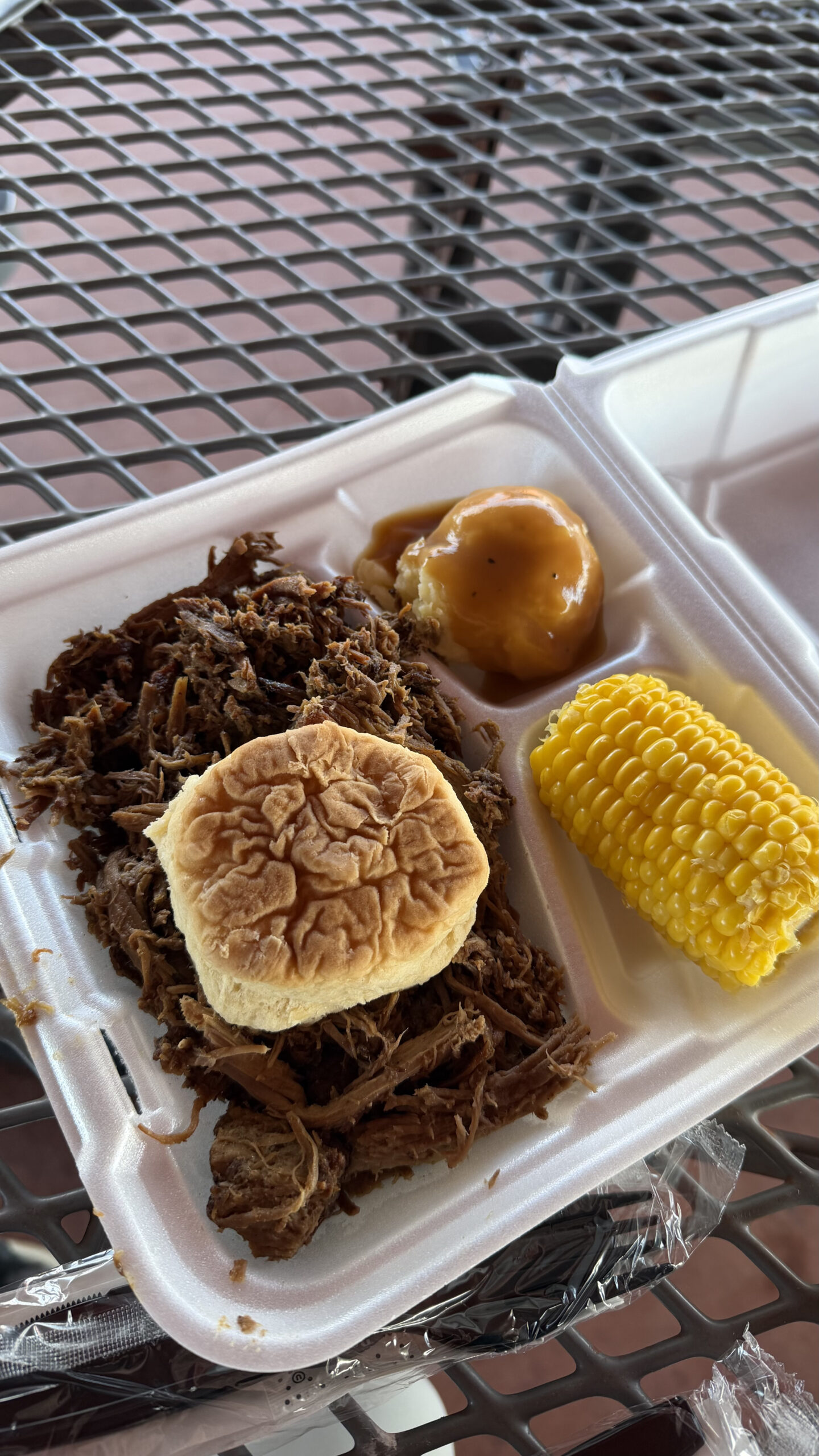 Beef pot roast lunch at Guano Point Café