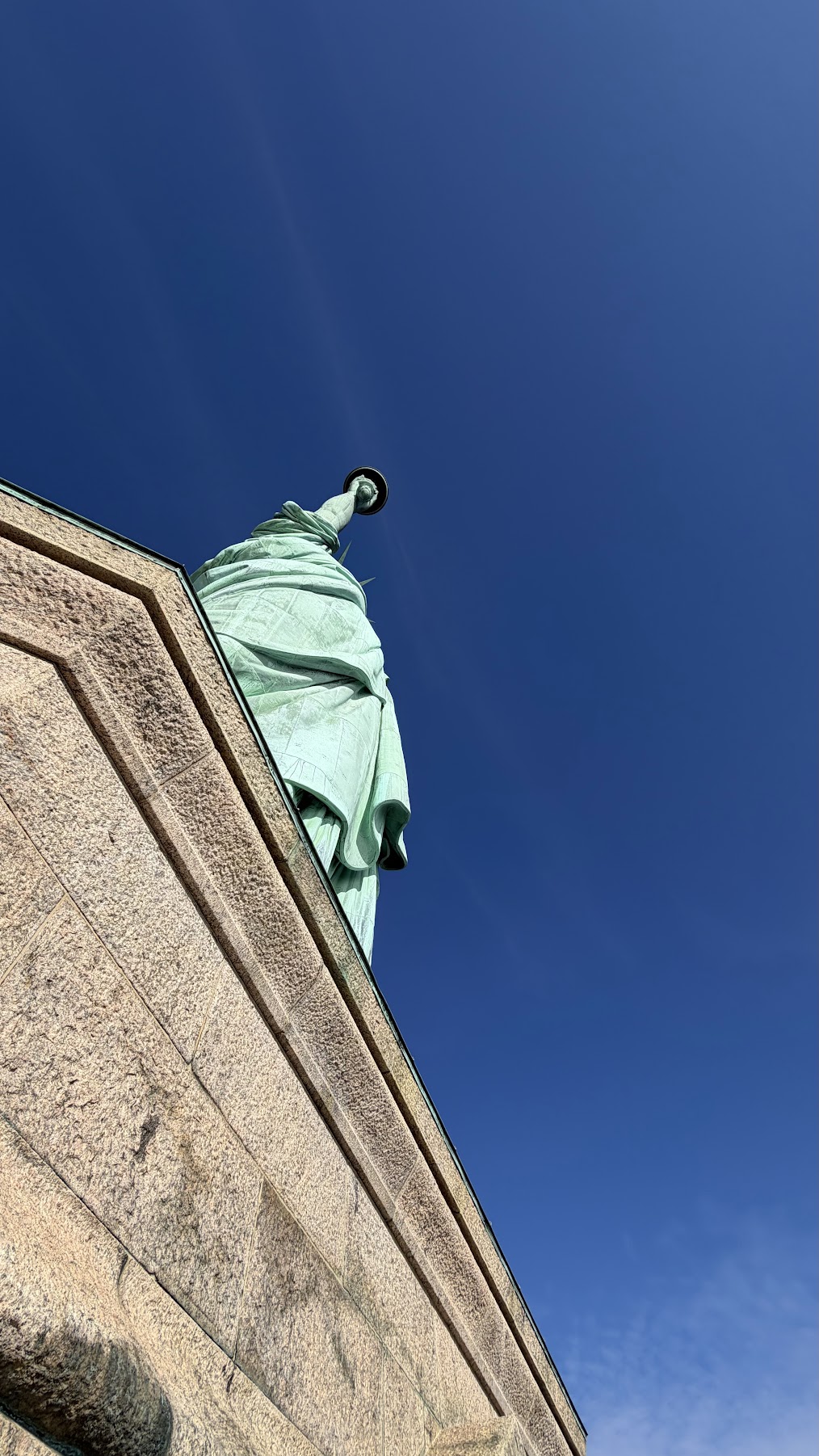 The Statue of Liberty from the pedestal