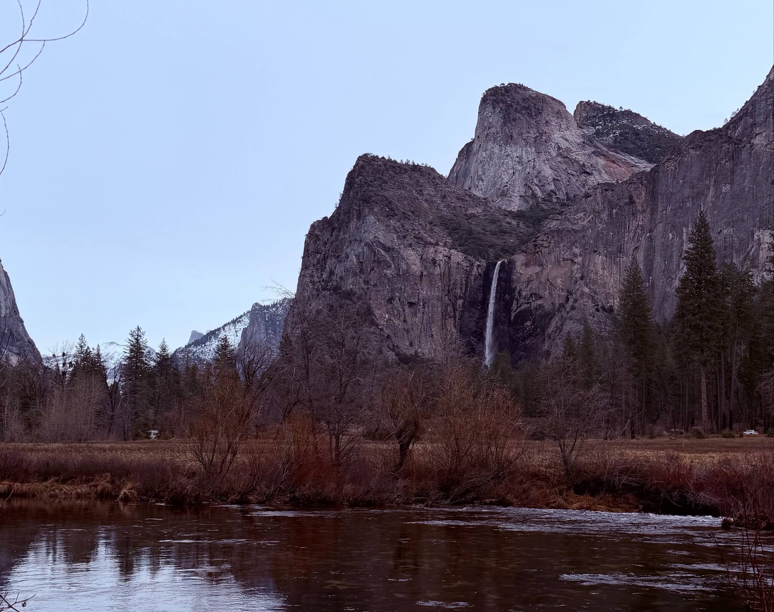Bridalveil Fall from the Yosemite Valley View on our first day