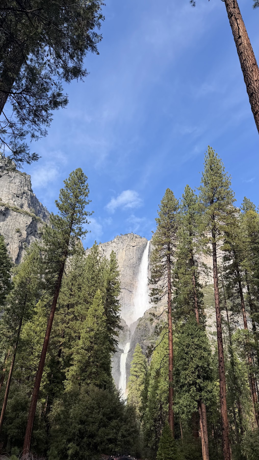 View of the Yosemite Falls after a huge rain