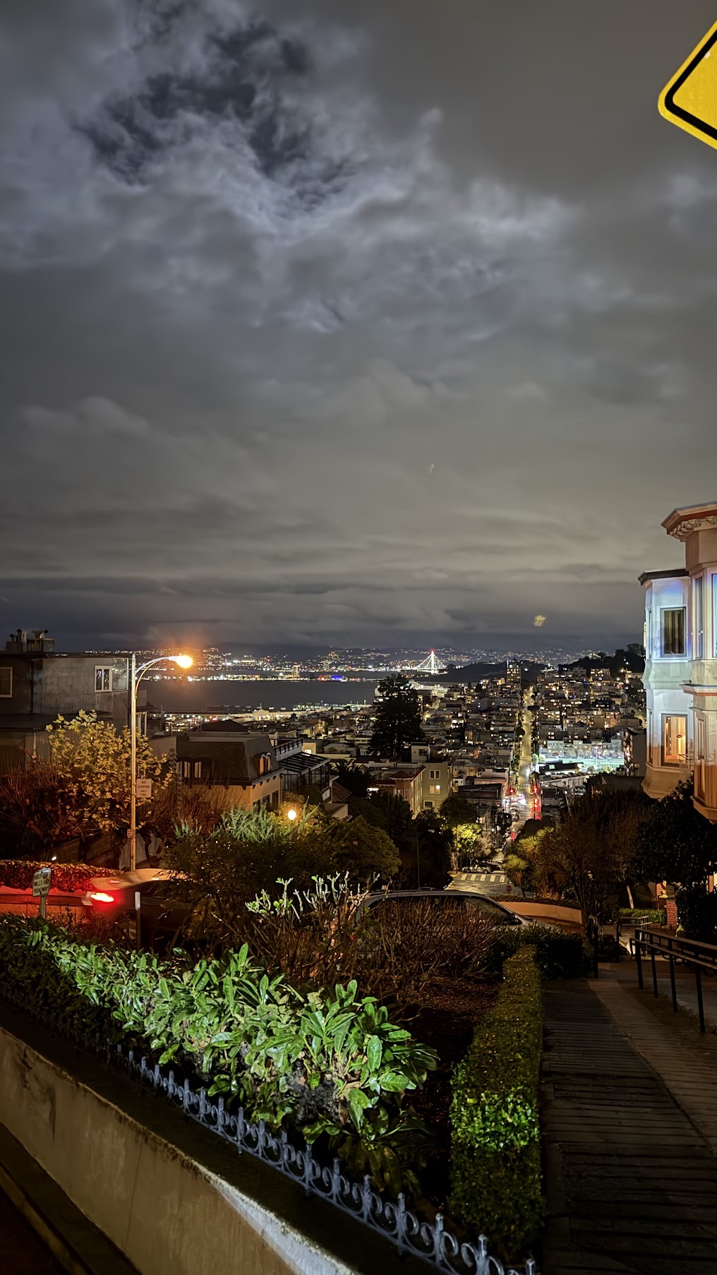 View of Lombard Street from the top
