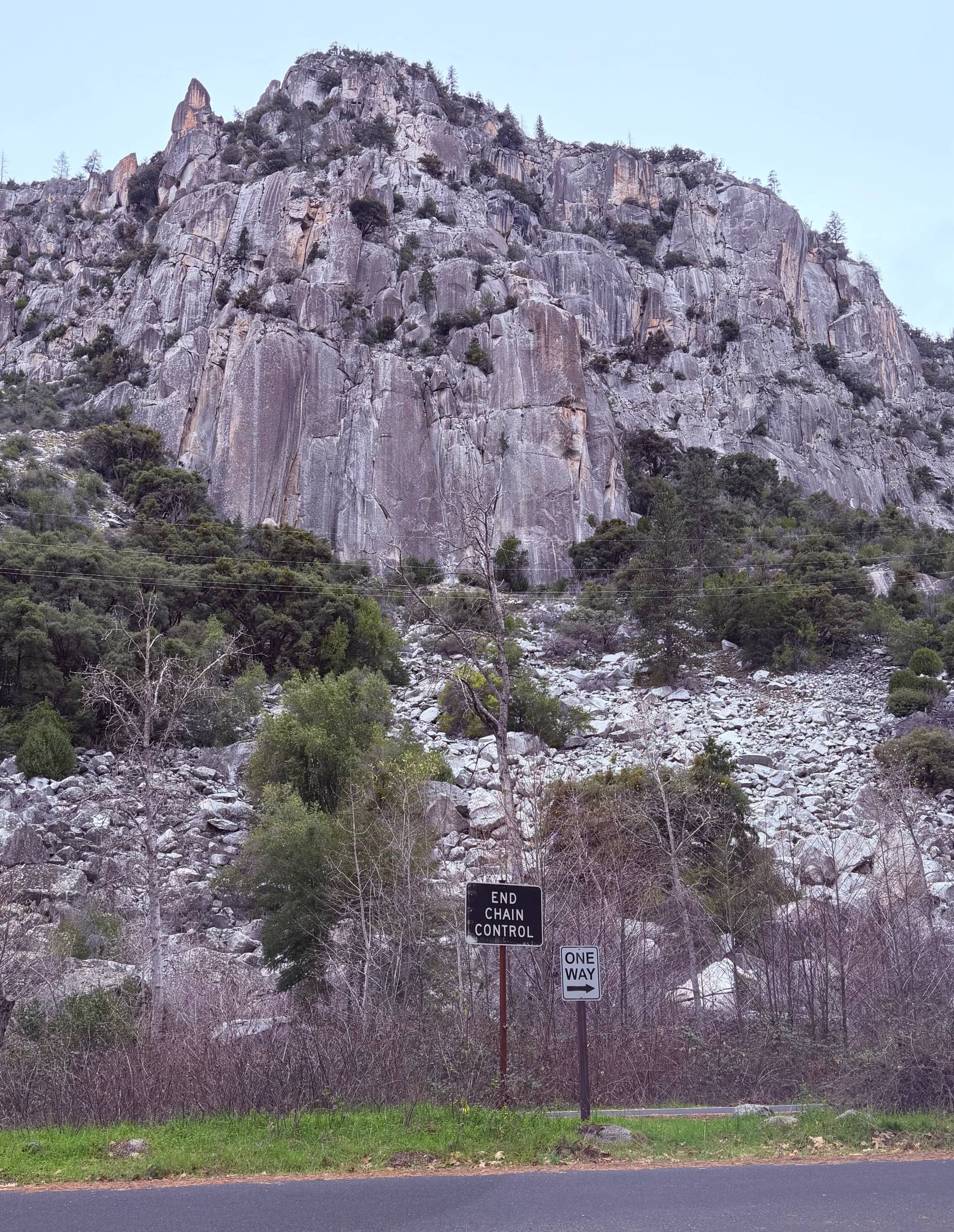 Towering granite walls near the Arch Rock Entrance