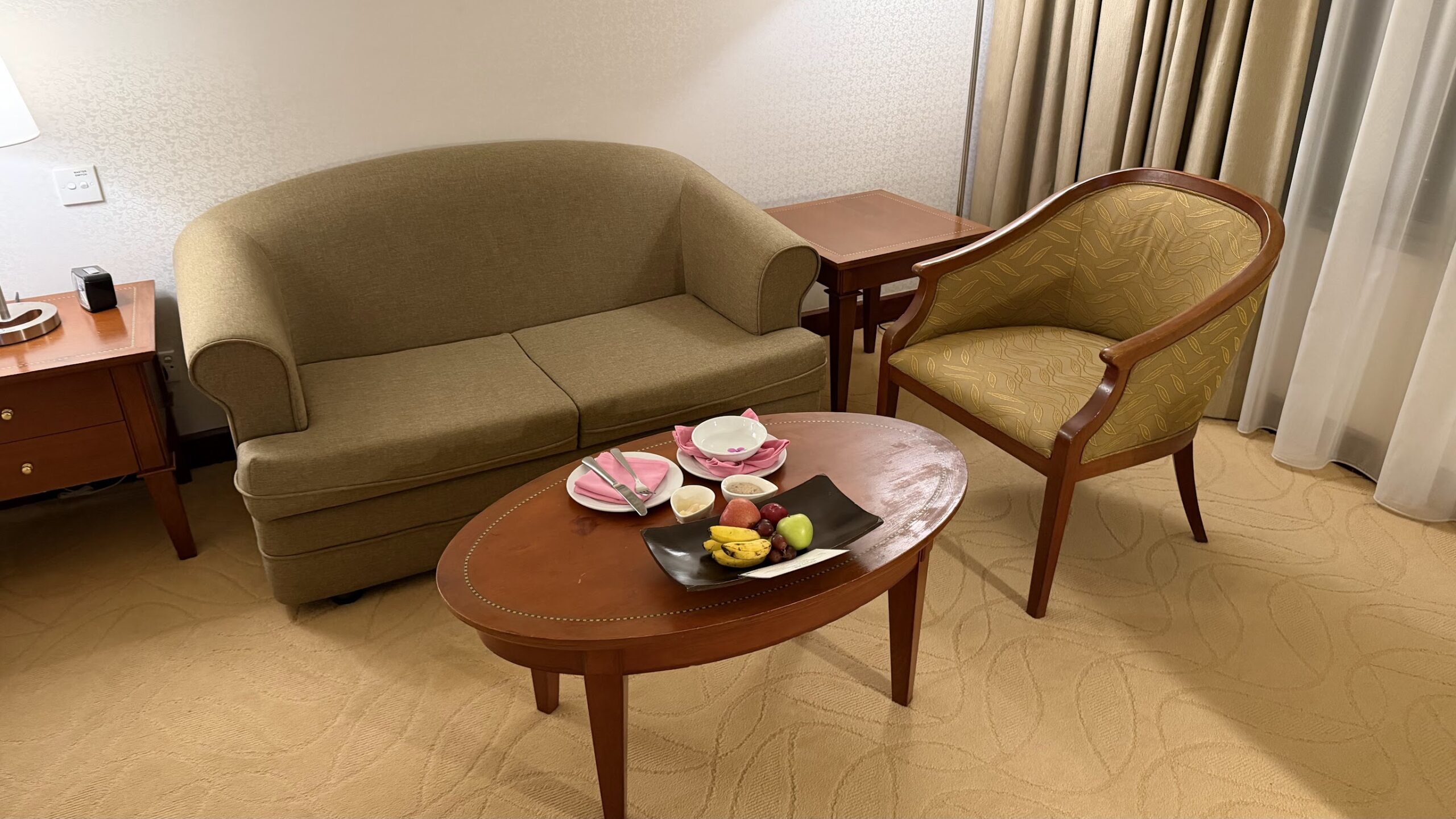 Gurney Bay Hotel Premier Seaview Room sofa area