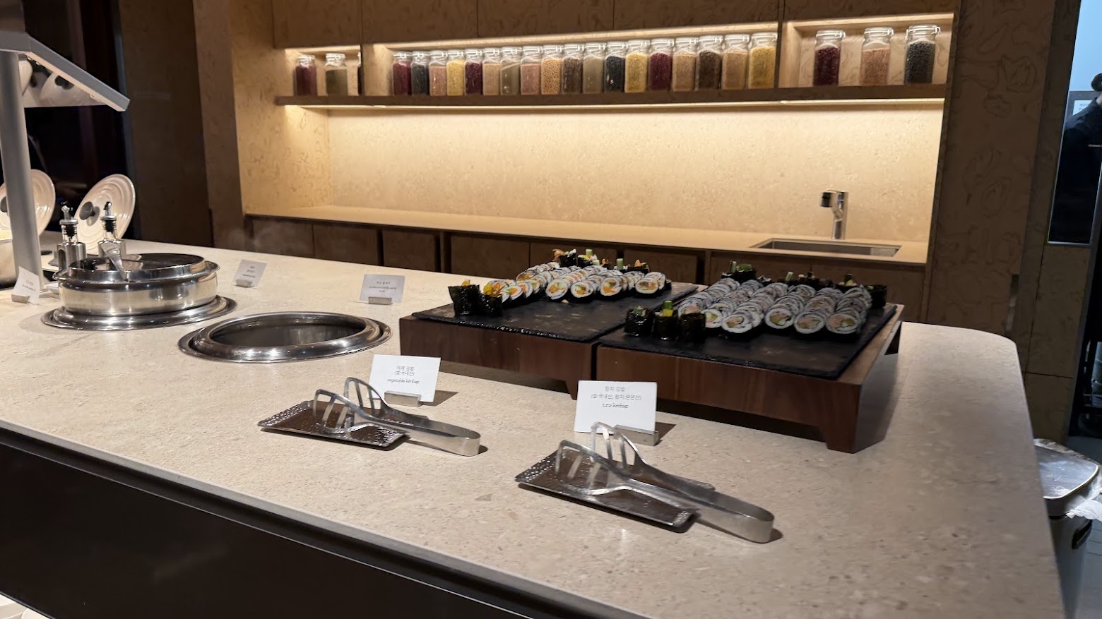 Korean Air Prestige Lounge East (Left) buffet