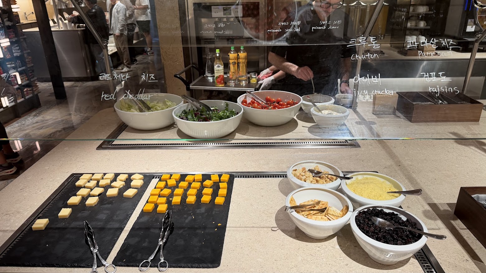Korean Air Prestige Lounge East (Left) buffet