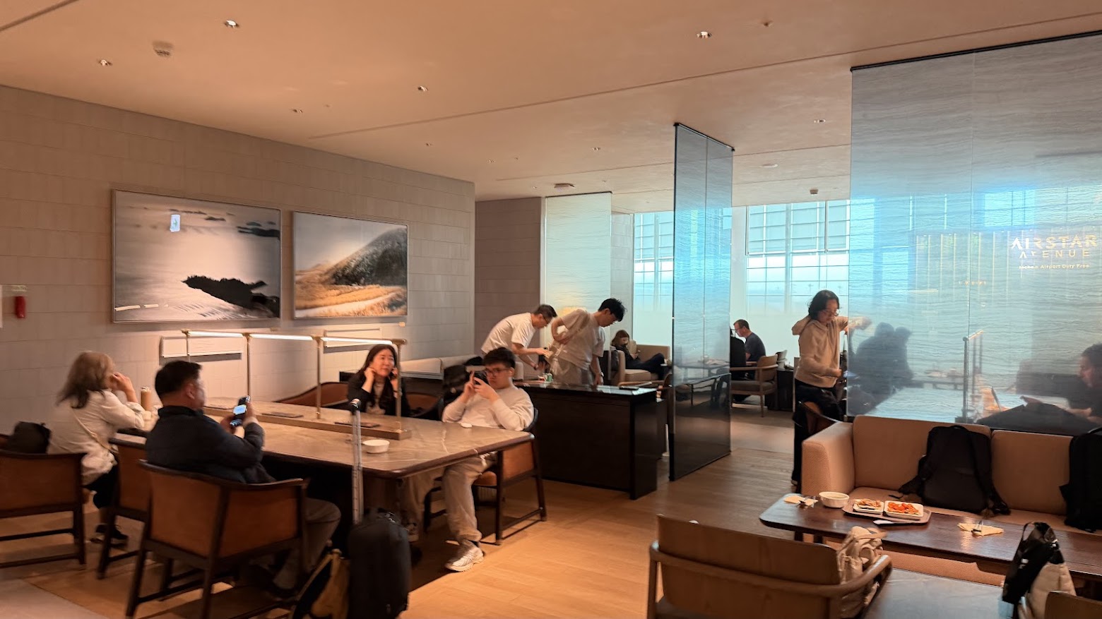 Korean Air Prestige Lounge East (Left) seating area