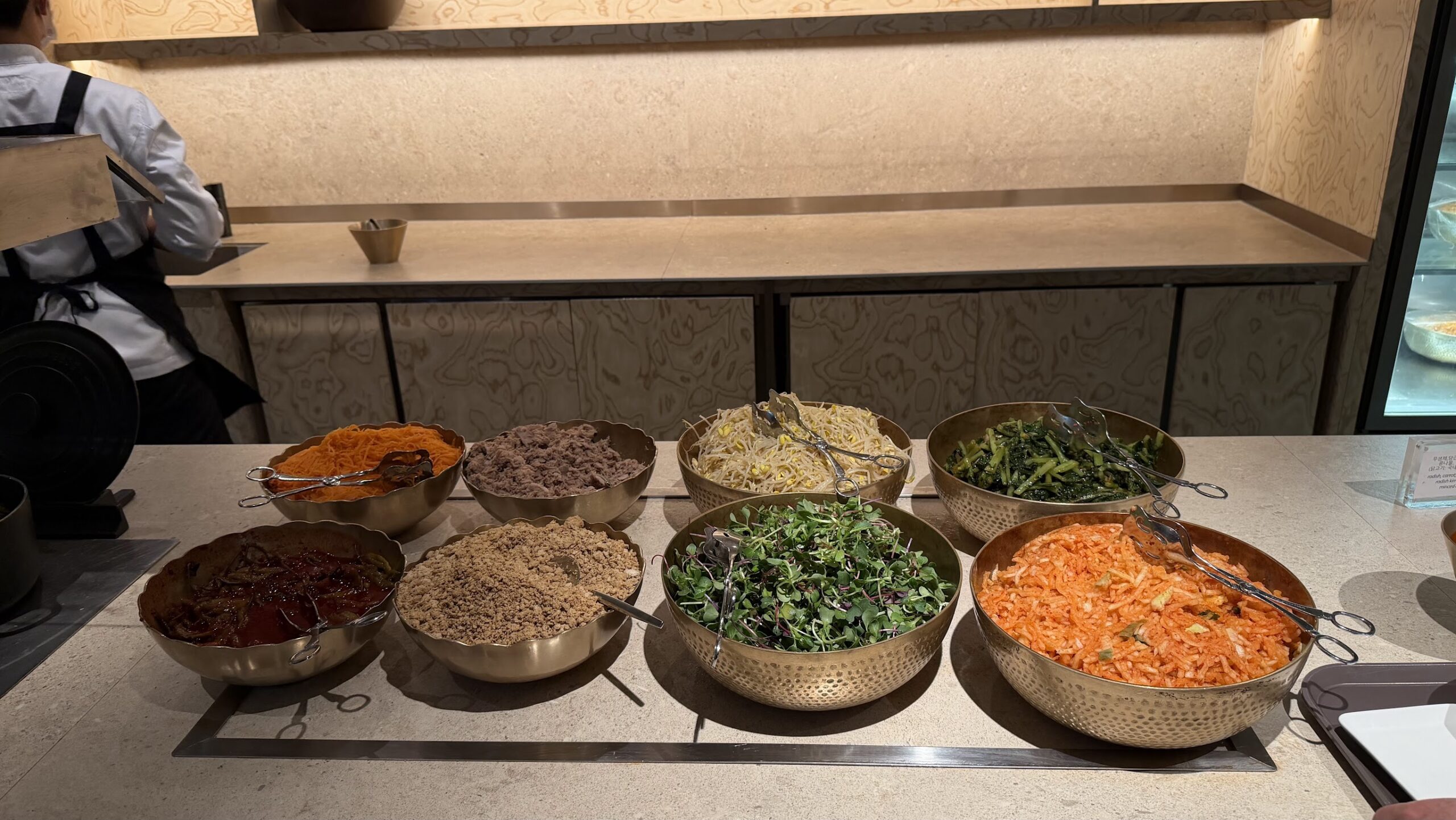 Korean Air Prestige Lounge East (Right) DIY bibimbap