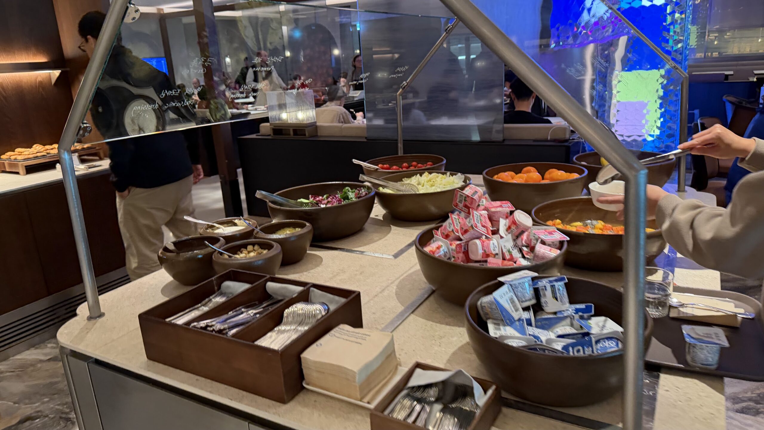 Korean Air Prestige Lounge East (Right) fruits and yoghurt