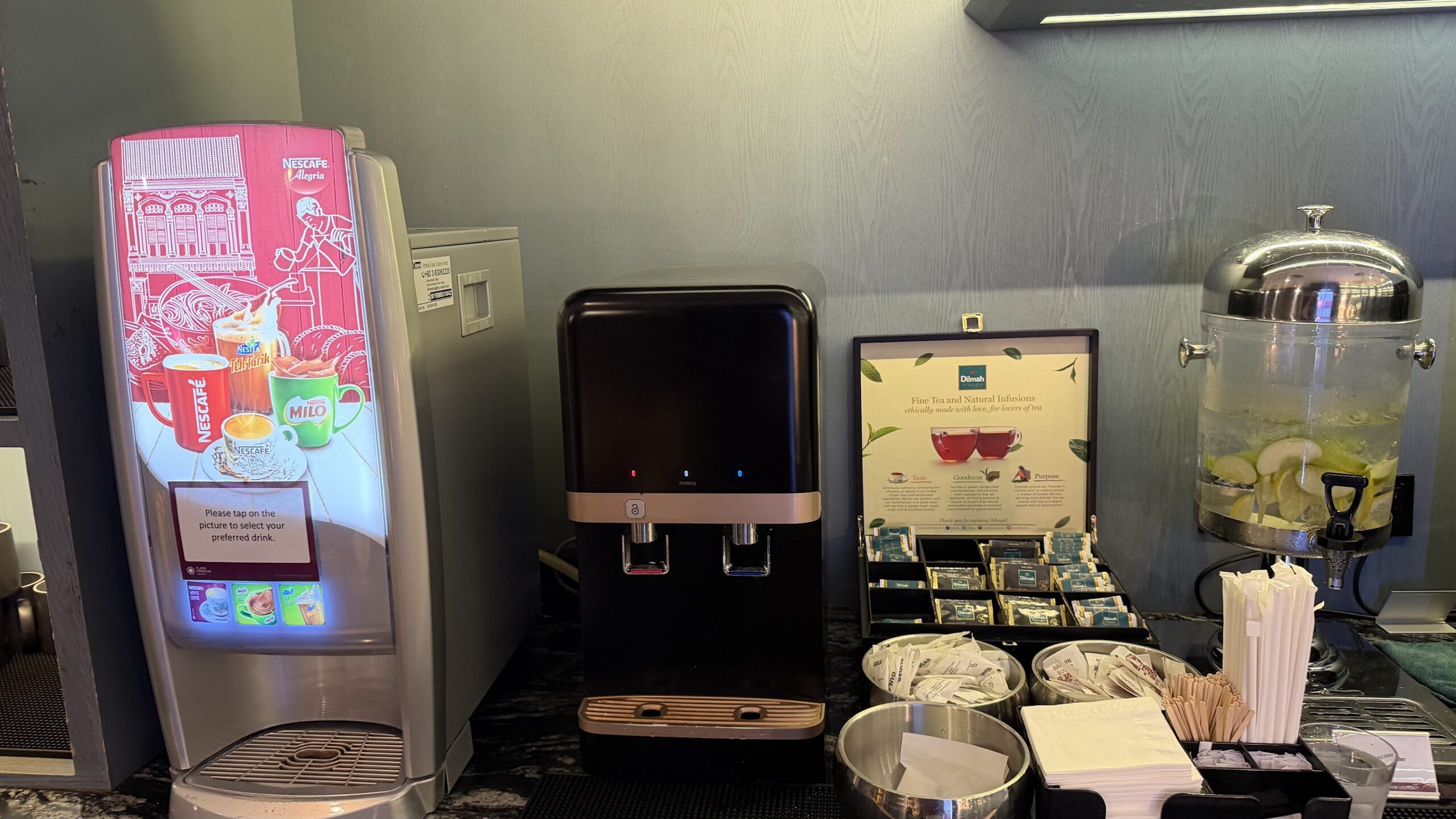 Plaza Premium Lounge Penang drinks selection