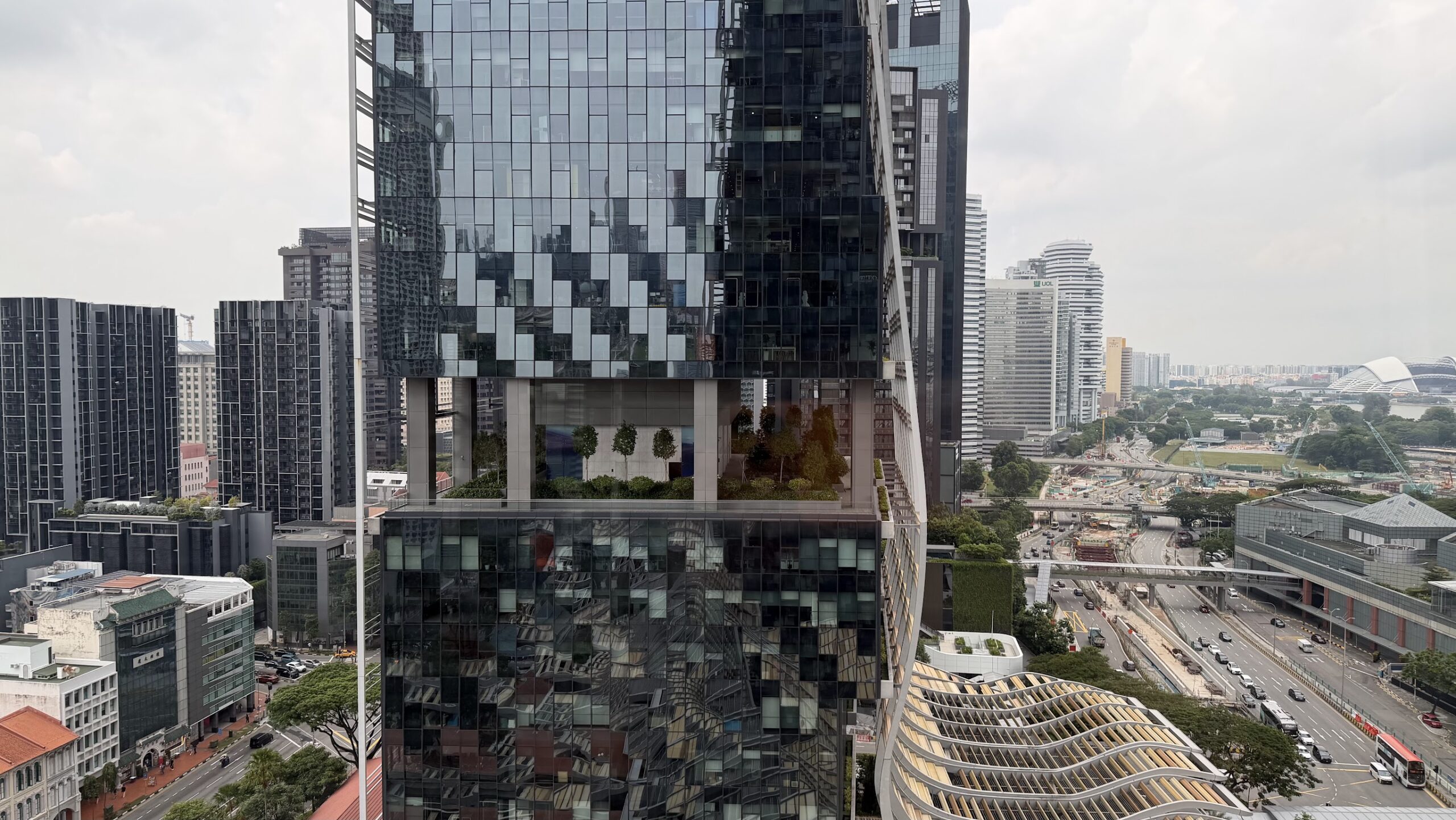 JW Marriott Hotel Singapore South Beach 1 Bedroom Larger Suite views from the toilet