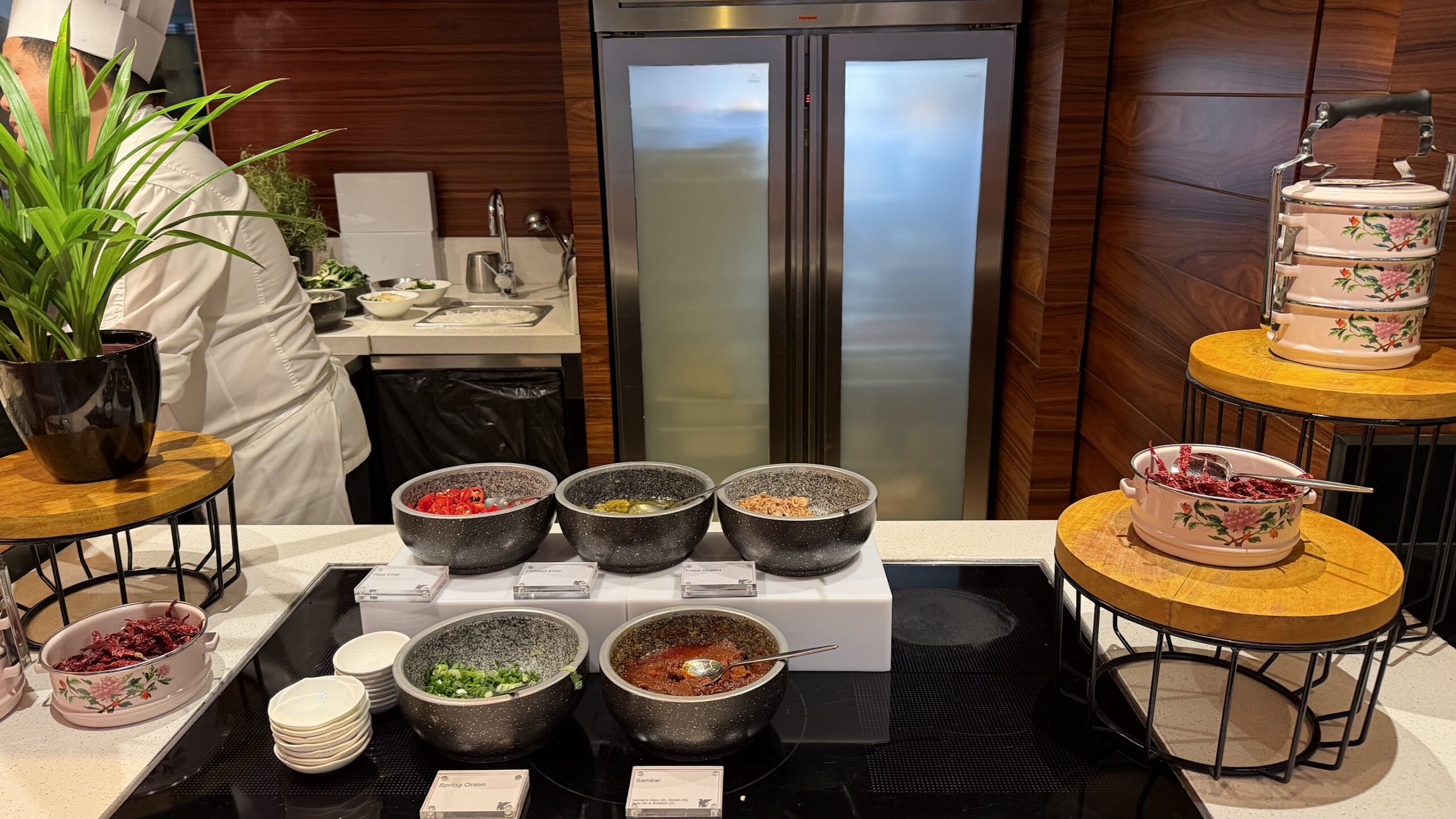 JW Marriott Hotel Singapore South Beach Executive Lounge live station during evening cocktails
