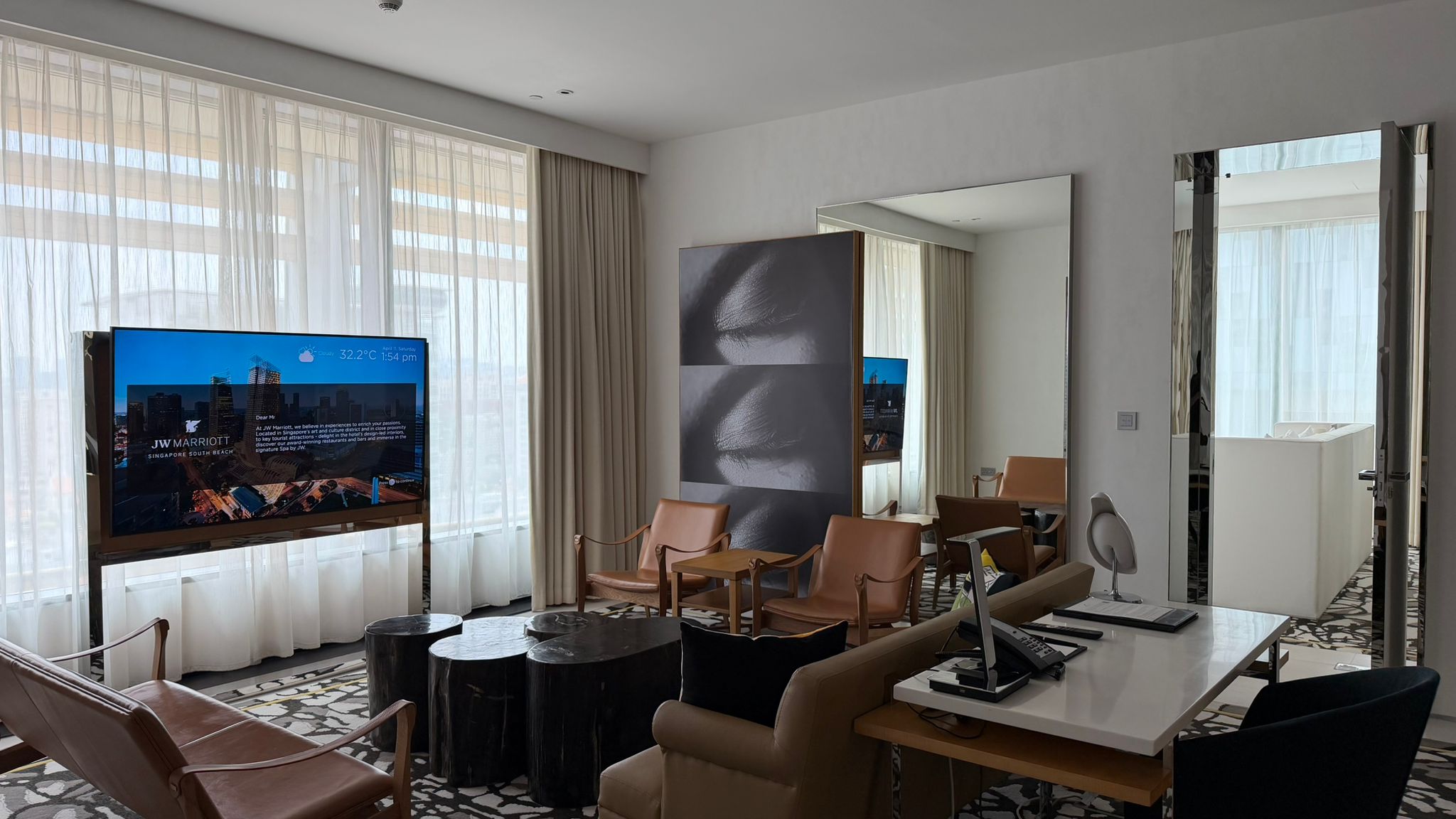 JW Marriott Hotel Singapore South Beach 1 Bedroom Larger Suite living room
