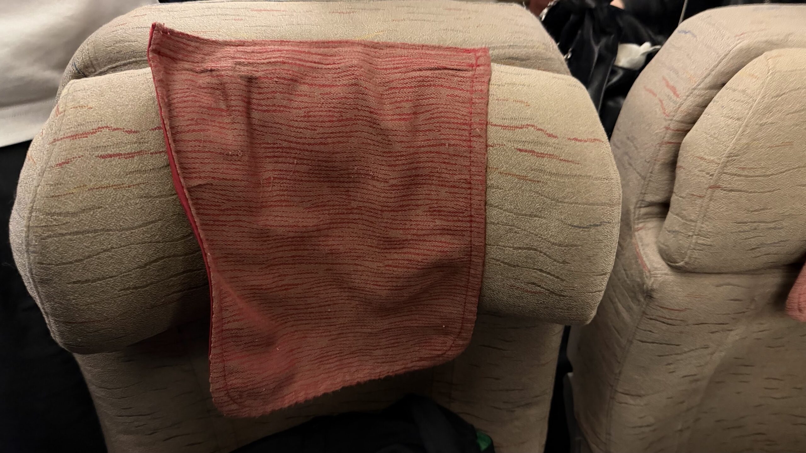 Asiana Airlines OZ123 A330-300 economy headrest