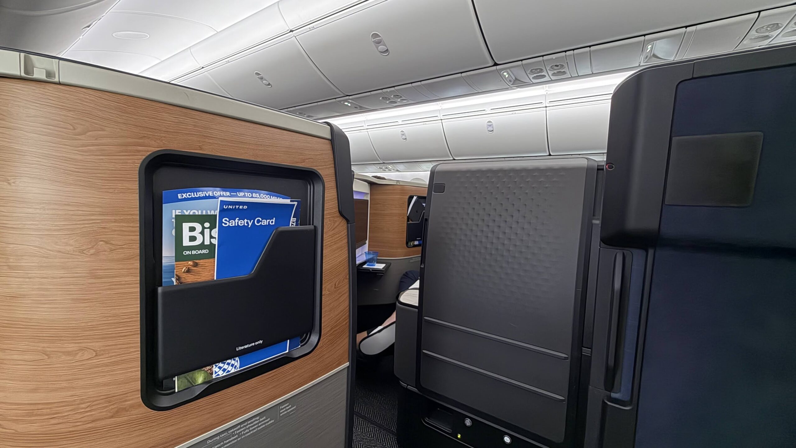 United Airlines UA2 Polaris business view from seat 17A